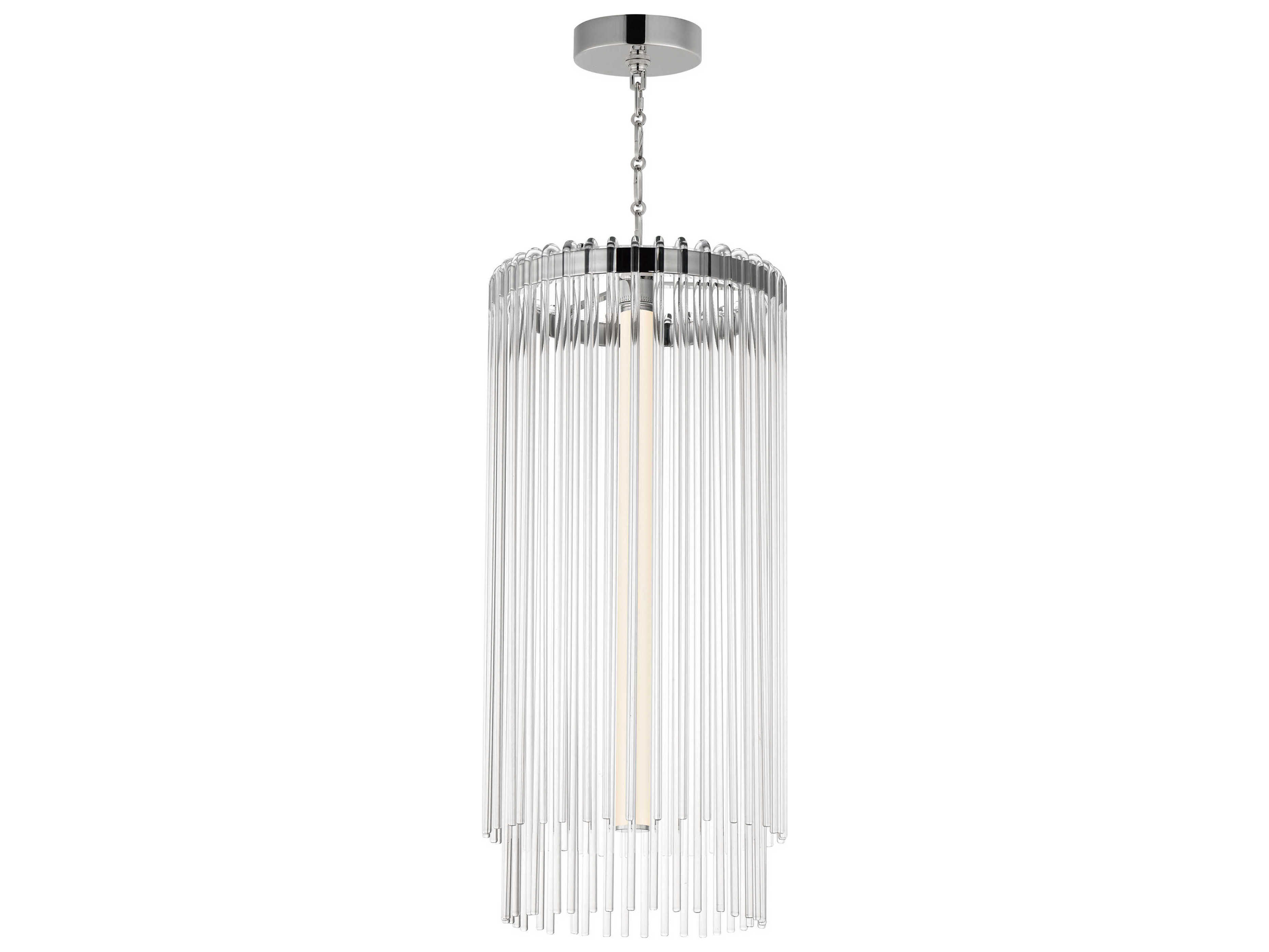 Maxim Lighting Jolie 1-Light Polished Nickel Cylinder Pendant