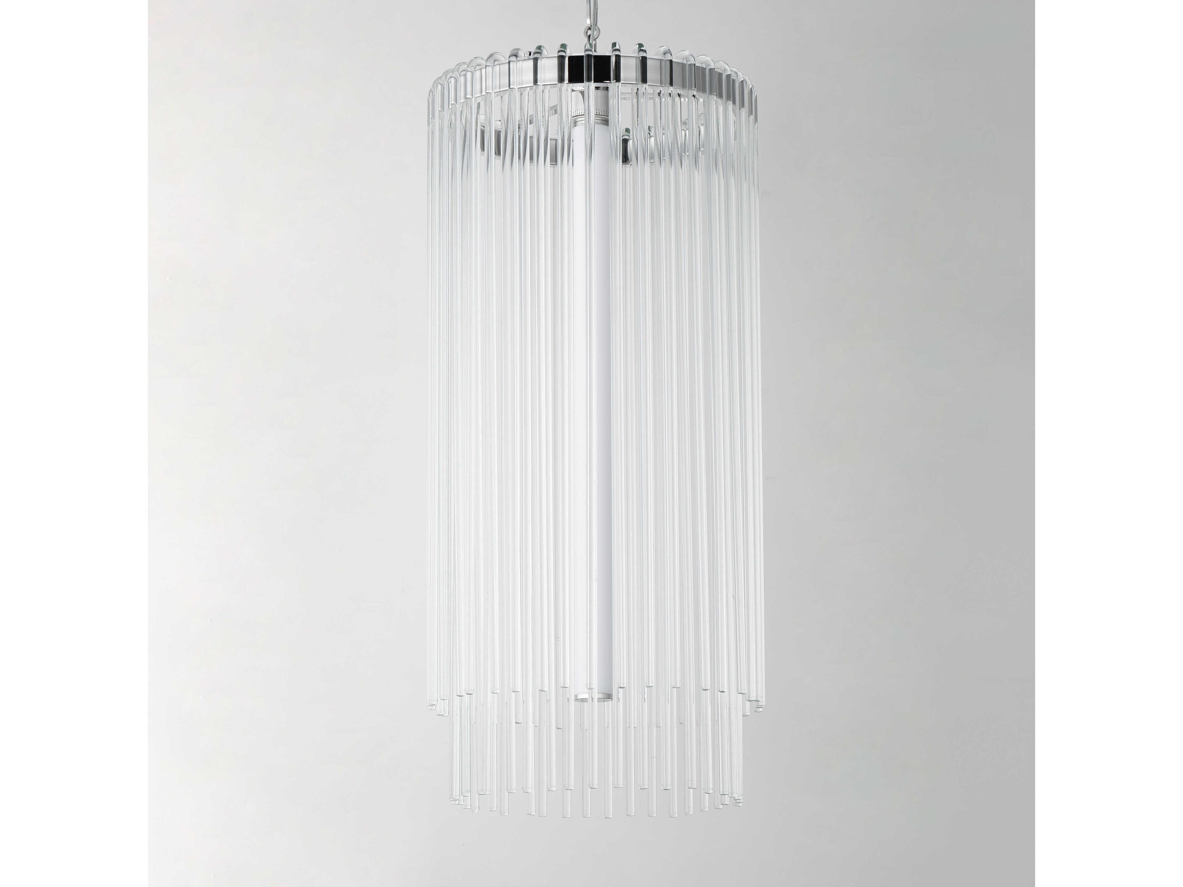 Maxim Lighting Jolie 1-Light Polished Nickel Cylinder Pendant