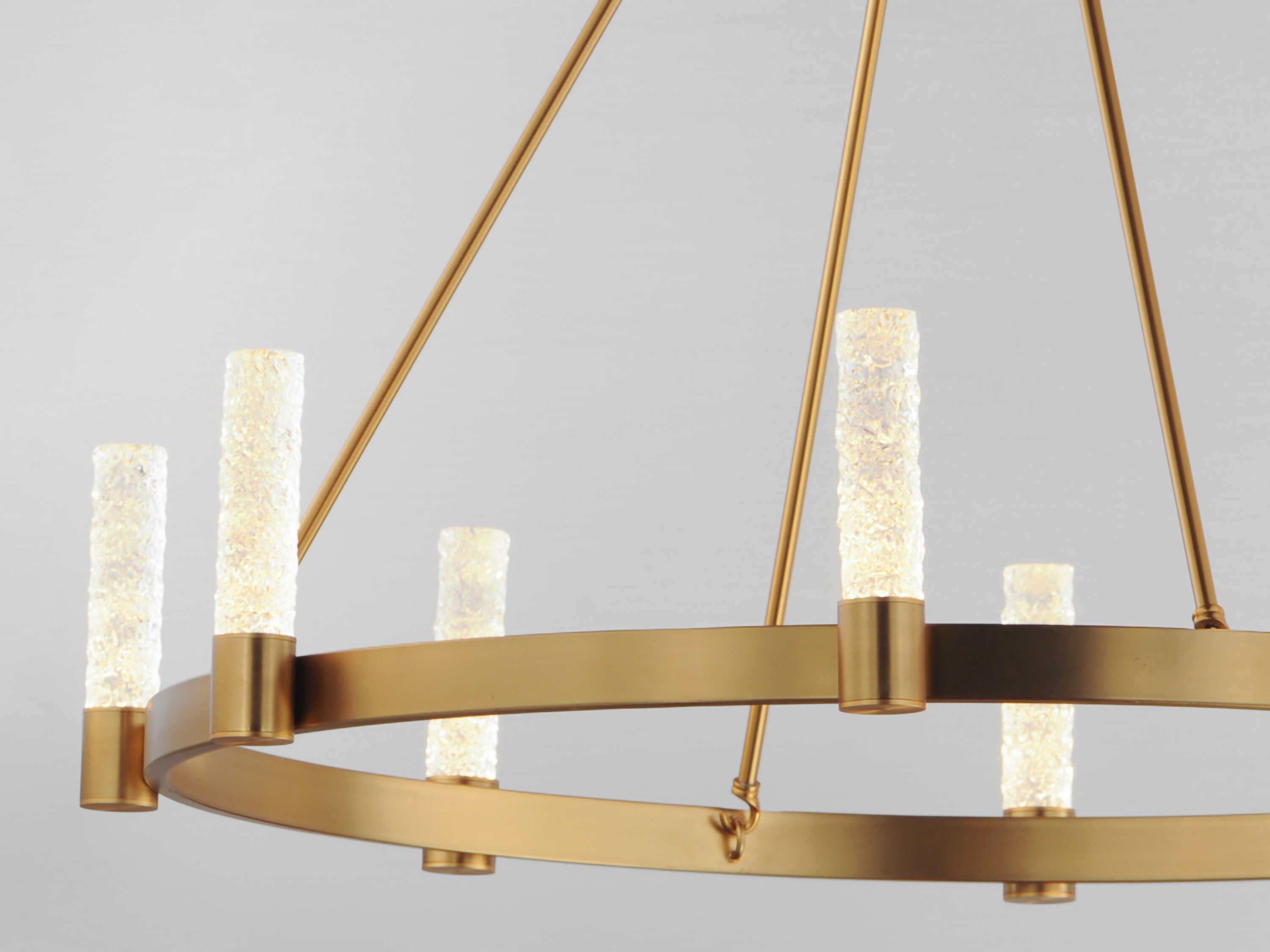 Maxim Lighting Duchess 8-Light Natural Aged Brass Linear Round Chandelier