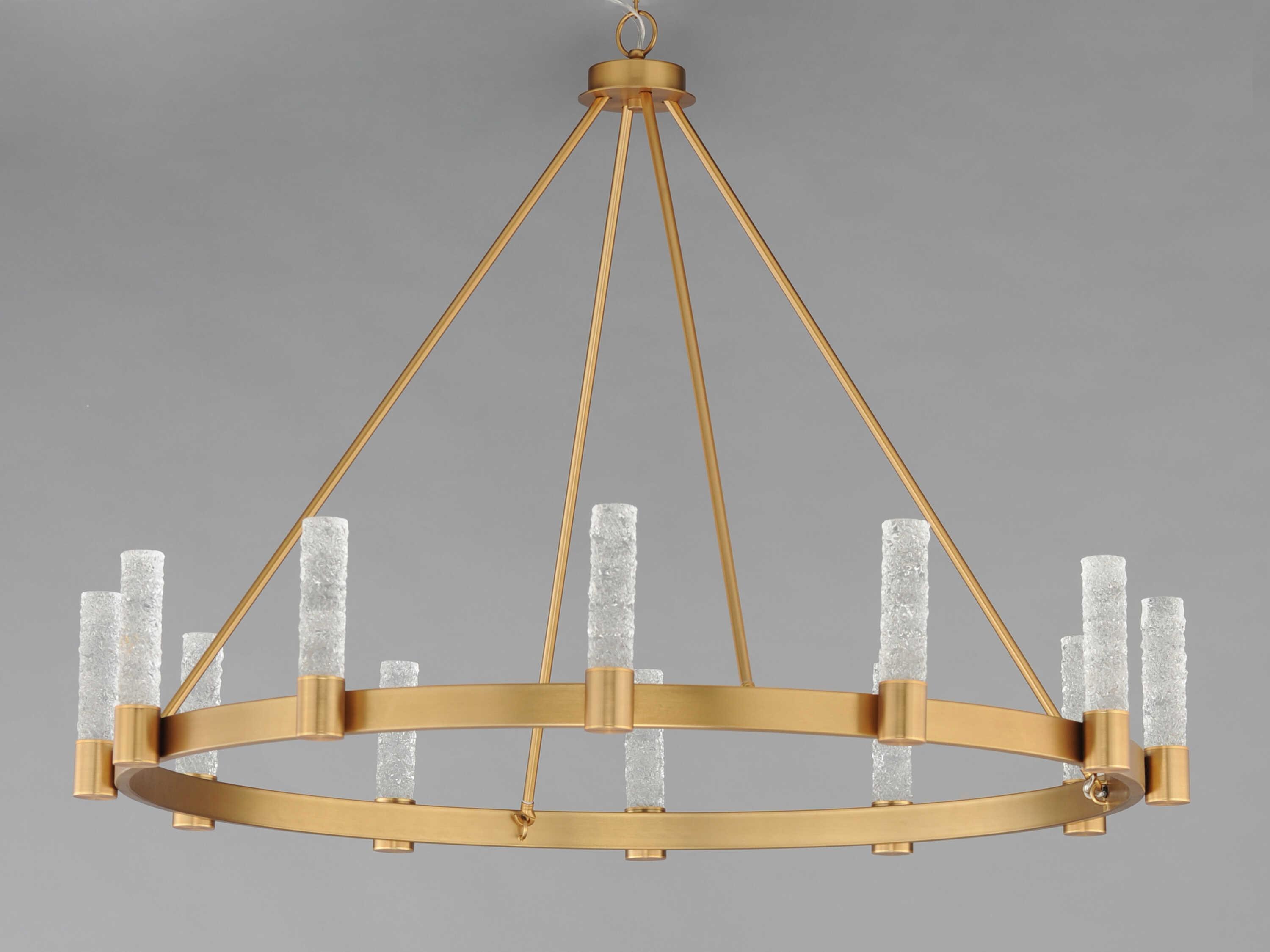 Maxim Lighting Duchess 12-Light Natural Aged Brass Linear Round Chandelier