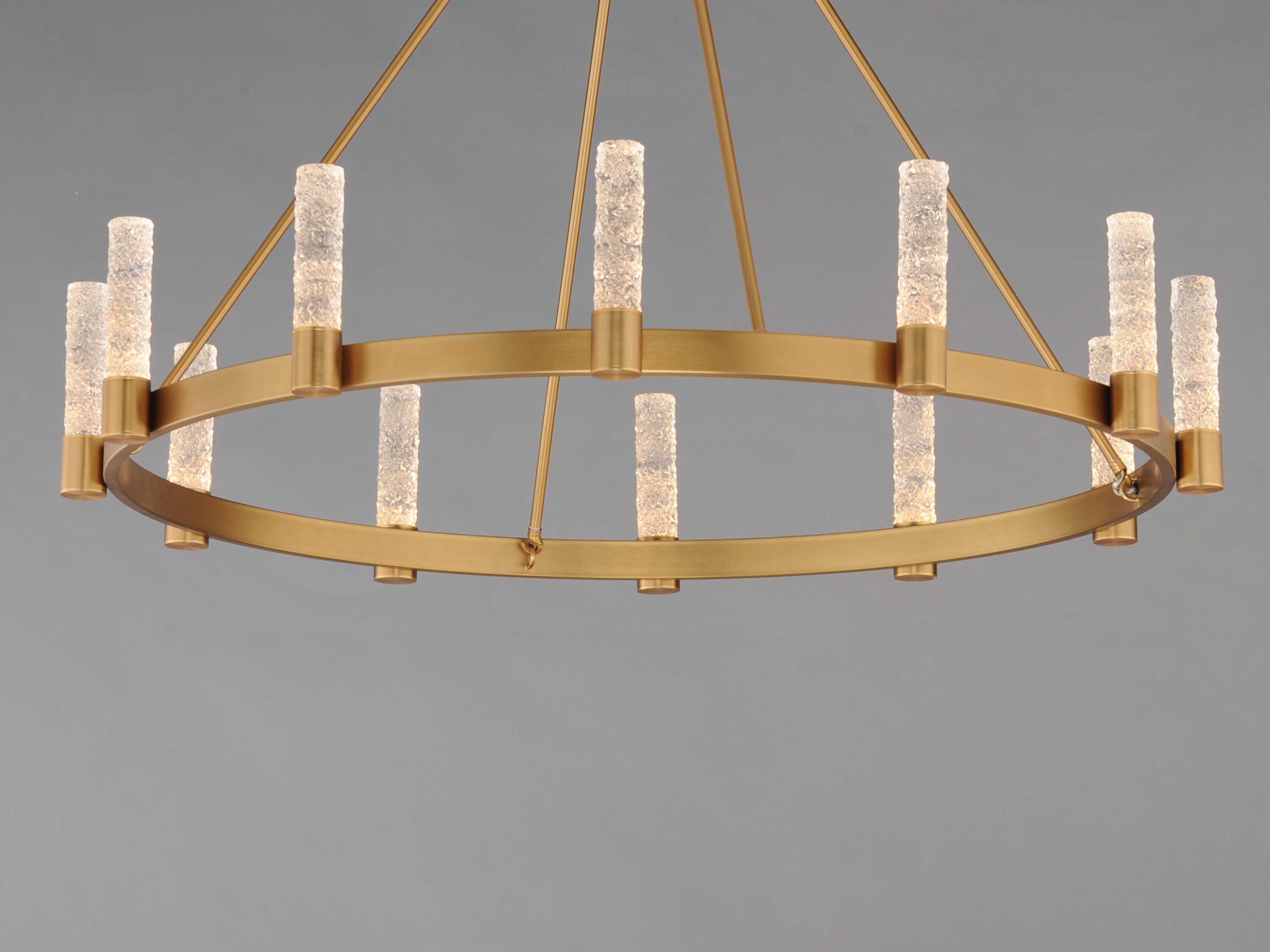 Maxim Lighting Duchess 12-Light Natural Aged Brass Linear Round Chandelier