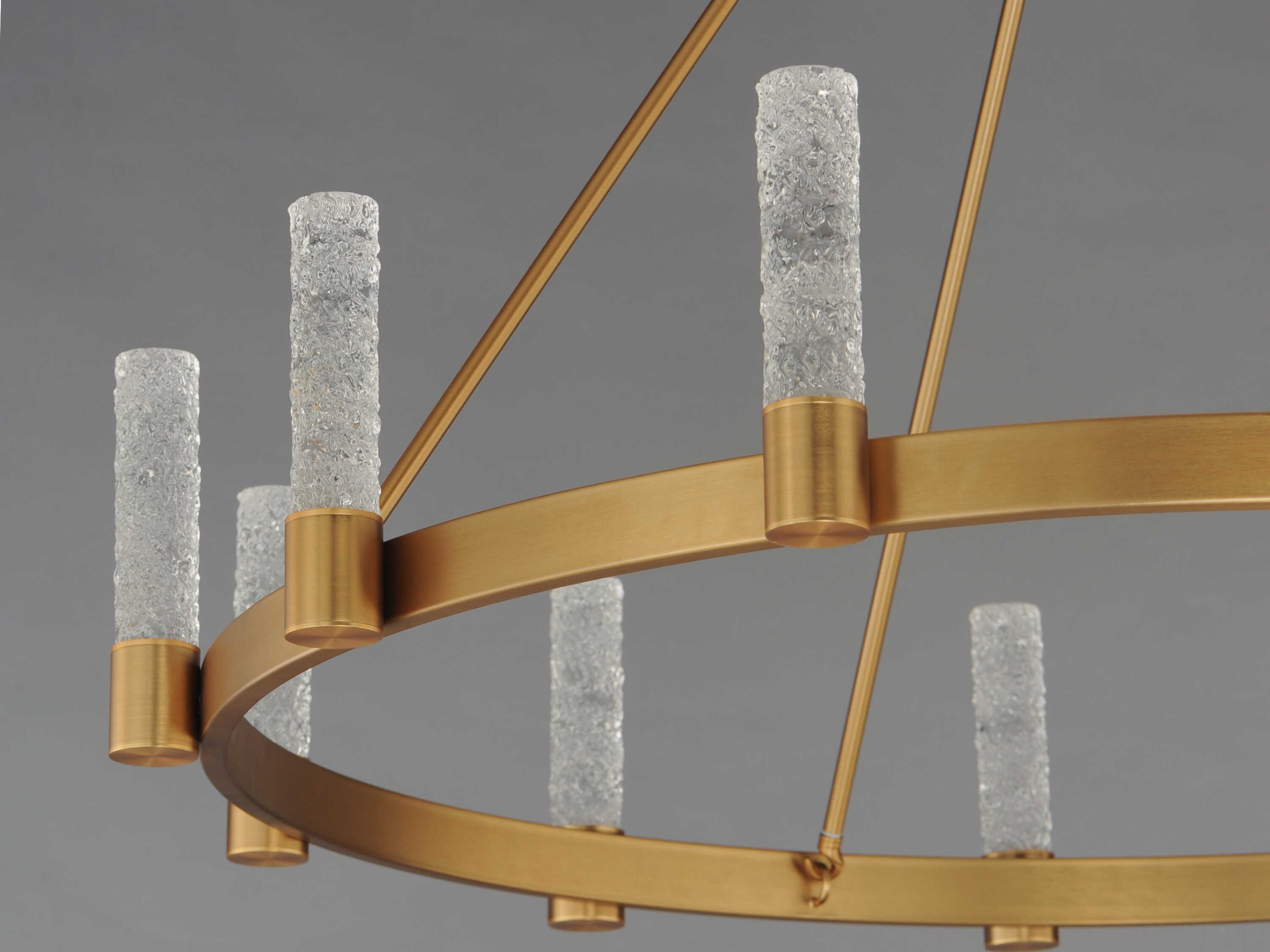 Maxim Lighting Duchess 12-Light Natural Aged Brass Linear Round Chandelier