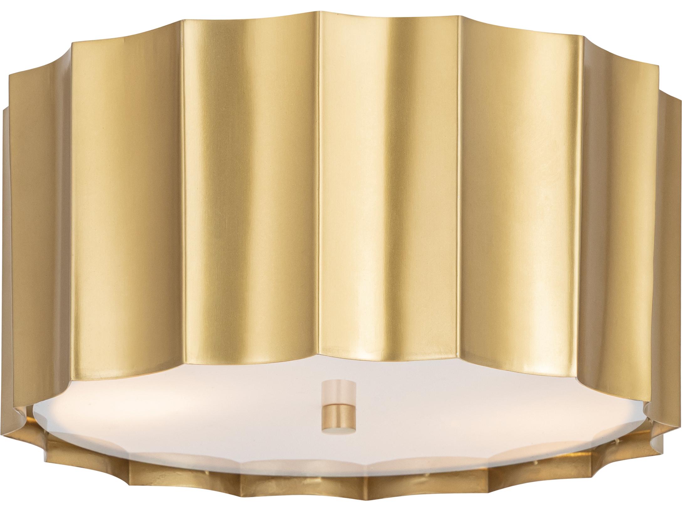 Maxim Lighting Allegra 2-Light Weathered Brass Geometric Flush Mount