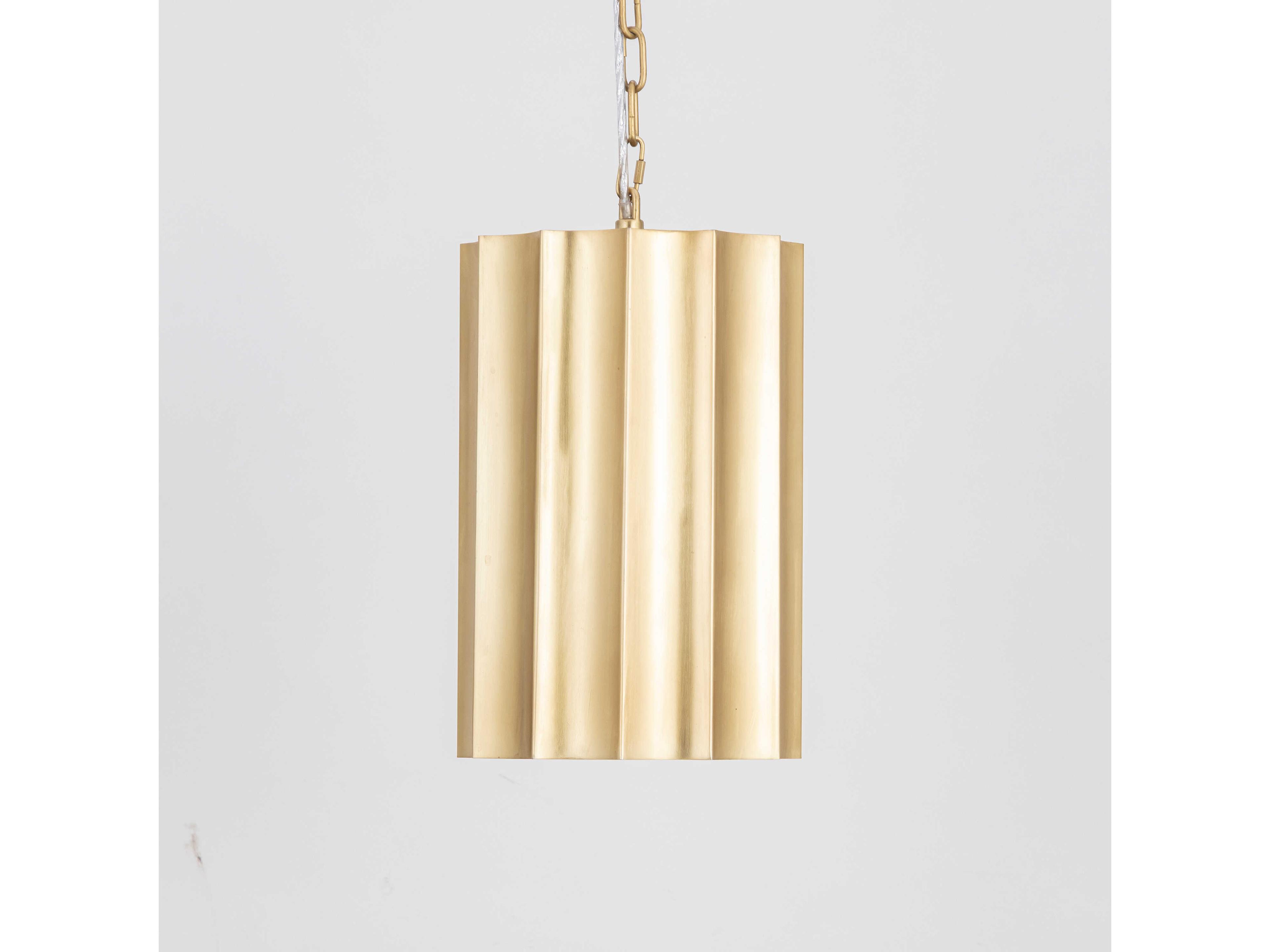 Maxim Lighting Allegra 1-Light Weathered Brass Cylinder Geometric Mini Pendant
