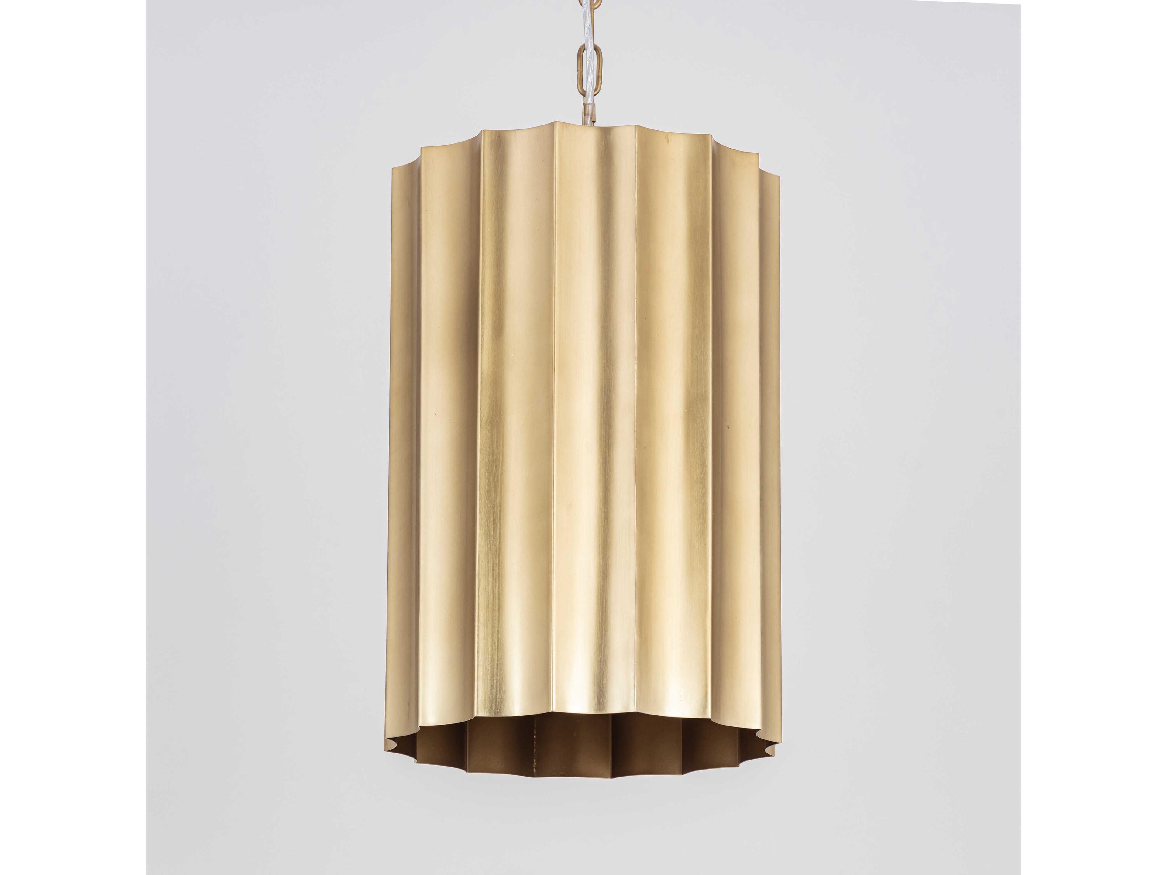 Maxim Lighting Allegra 1-Light Weathered Brass Cylinder Geometric Mini Pendant