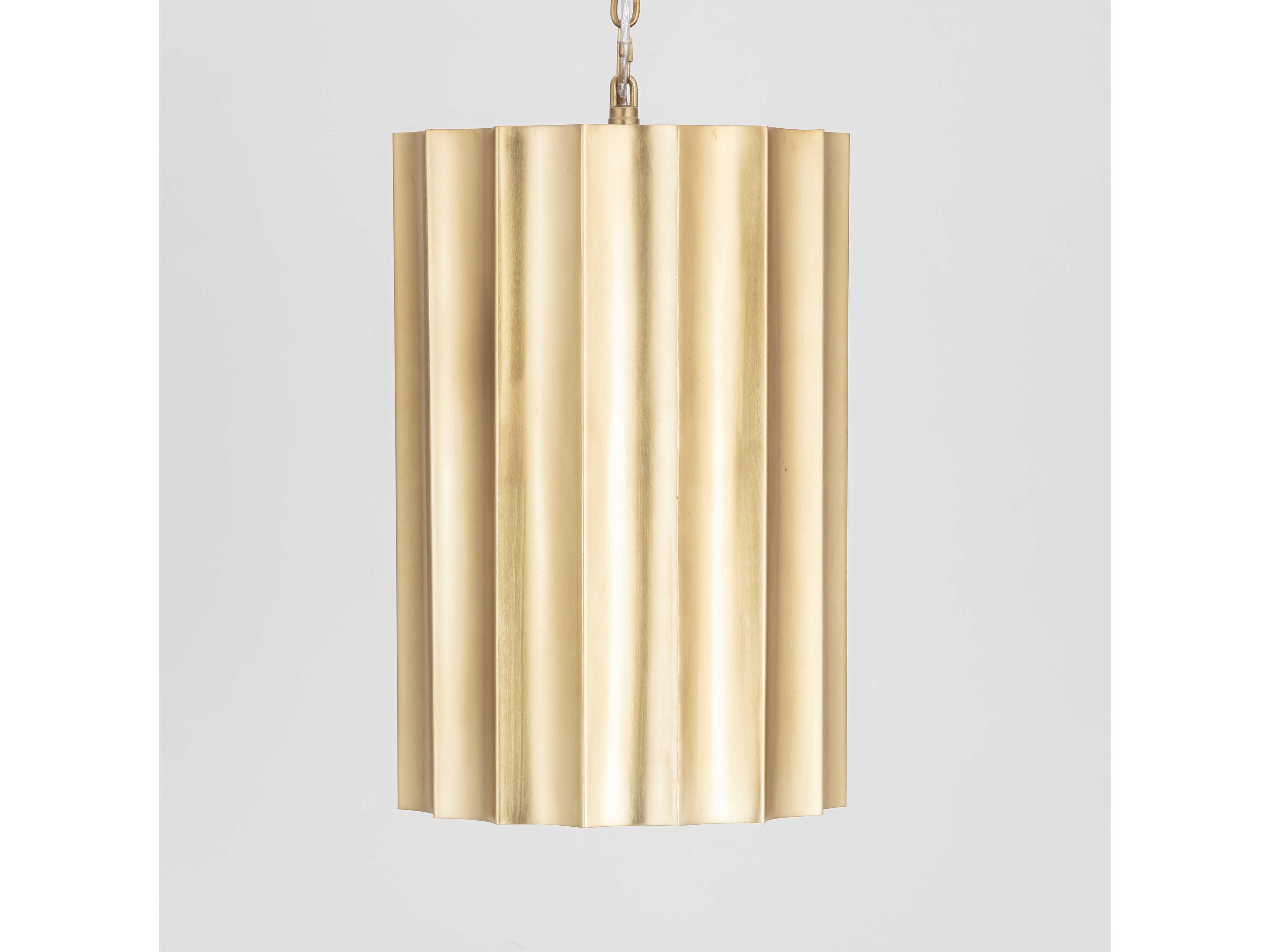 Maxim Lighting Allegra 1-Light Weathered Brass Cylinder Geometric Mini Pendant