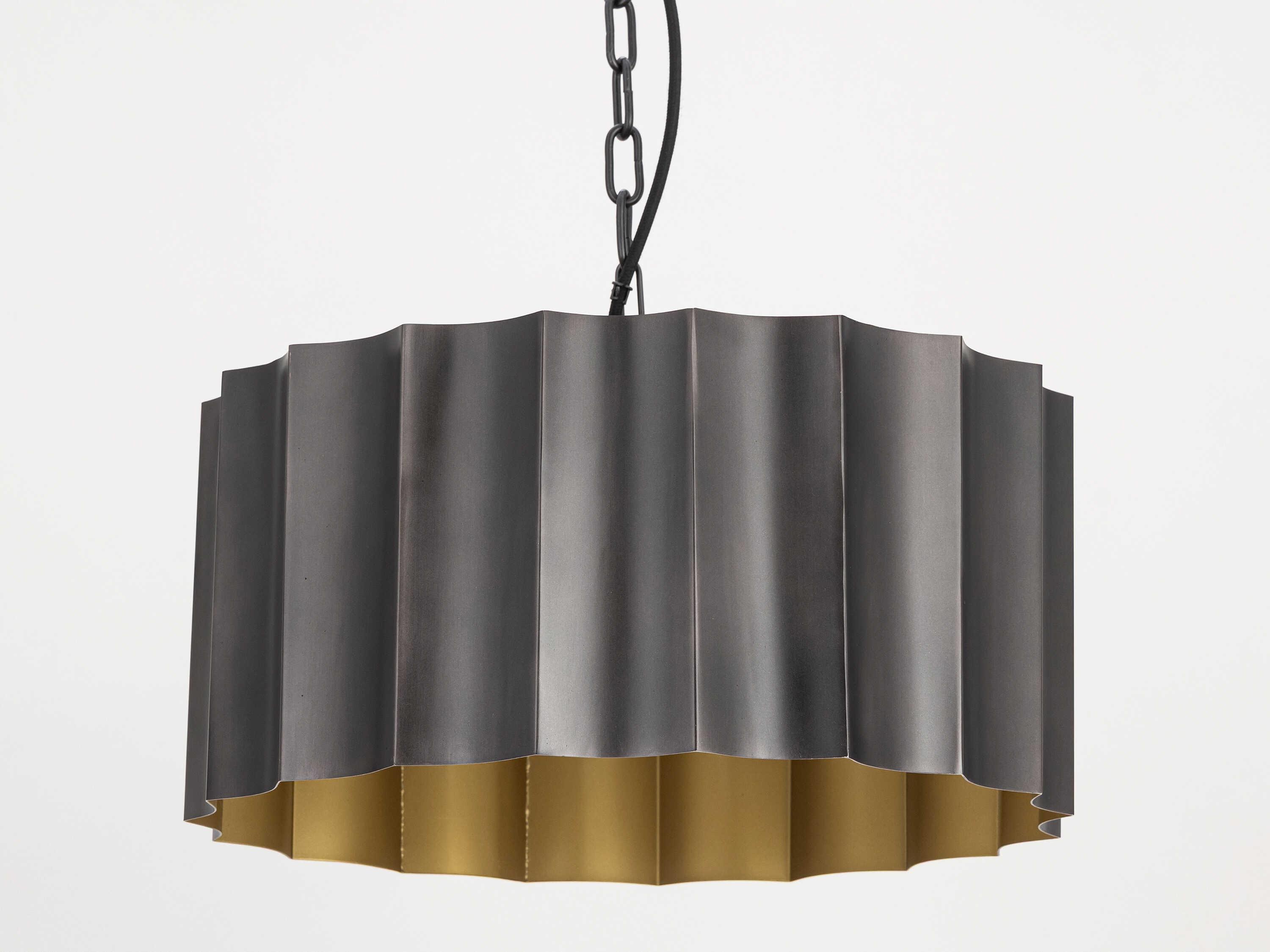 Maxim Lighting Allegra 1-Light Gunmetal Gold Geometric Pendant