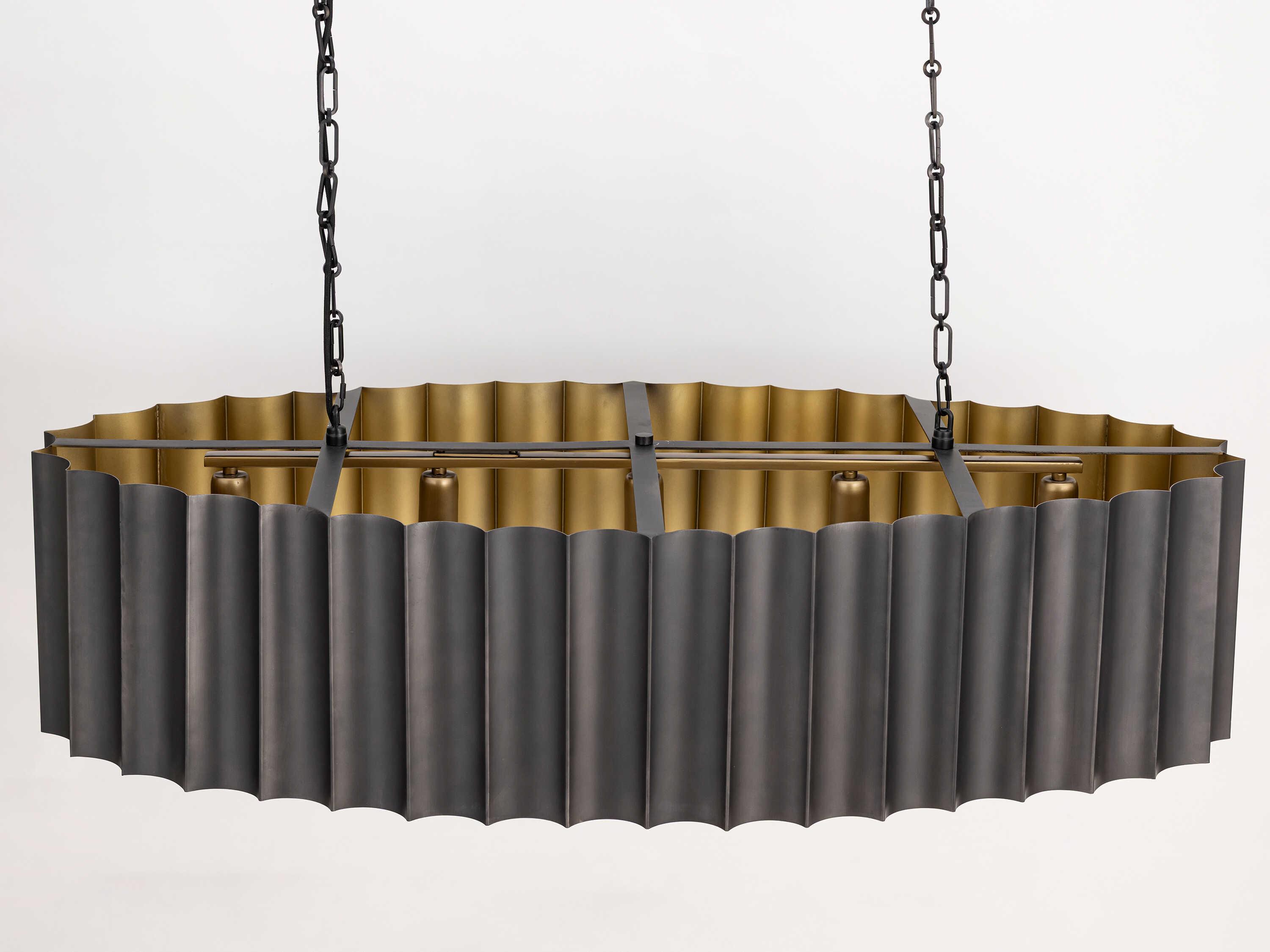 Maxim Lighting Allegra 5-Light Gunmetal Gold Geometric Island Pendant