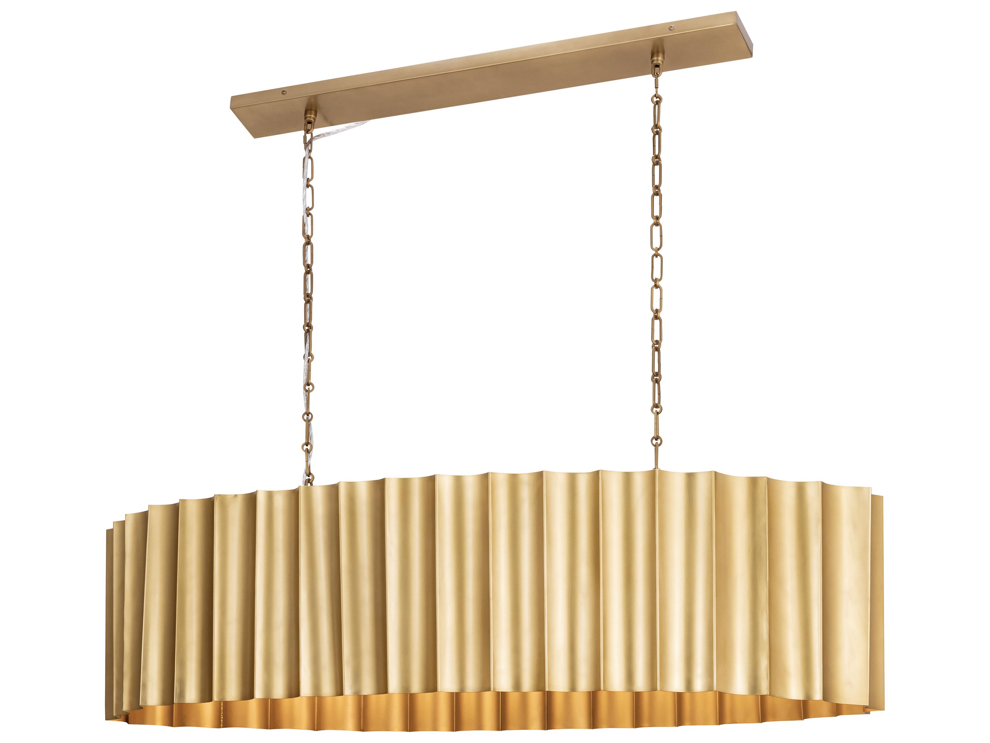 Maxim Lighting Allegra 5-Light Weathered Brass Geometric Island Pendant