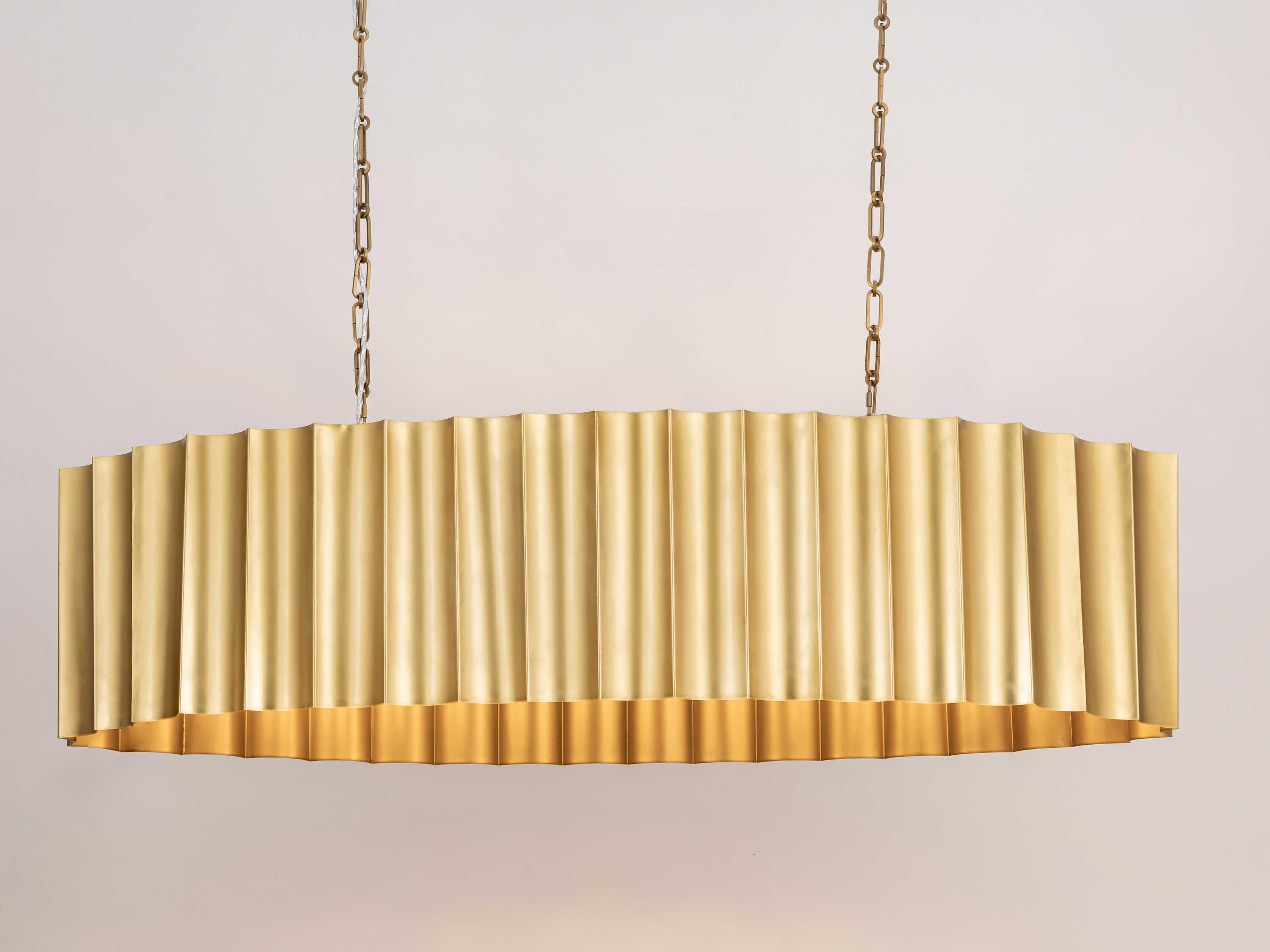 Maxim Lighting Allegra 5-Light Weathered Brass Geometric Island Pendant