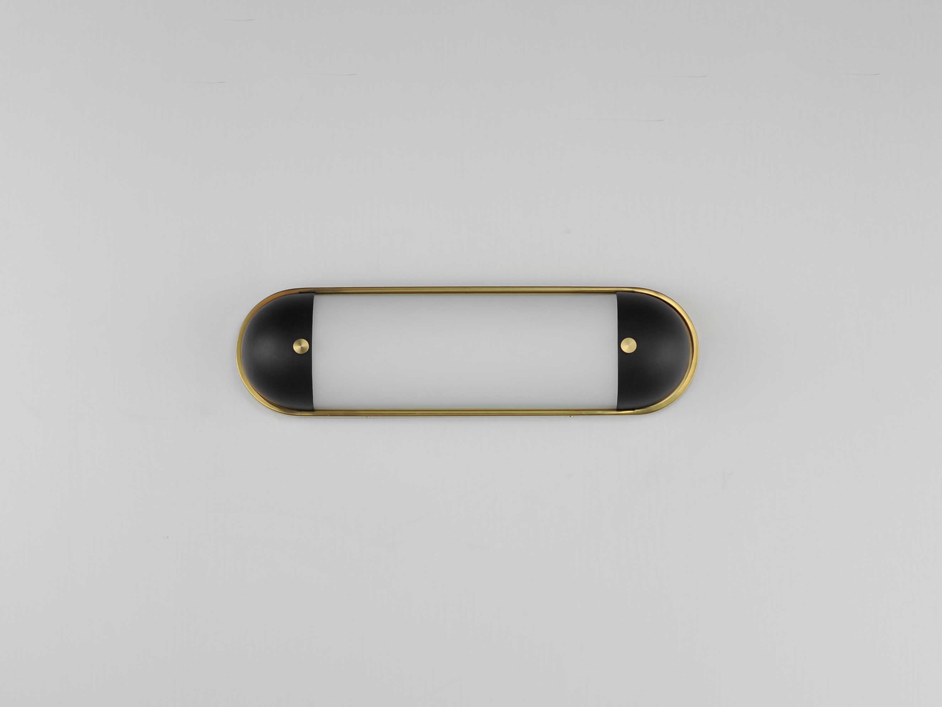 Maxim Lighting Capsule 1-Light Black Natural Aged Brass Vanity Light