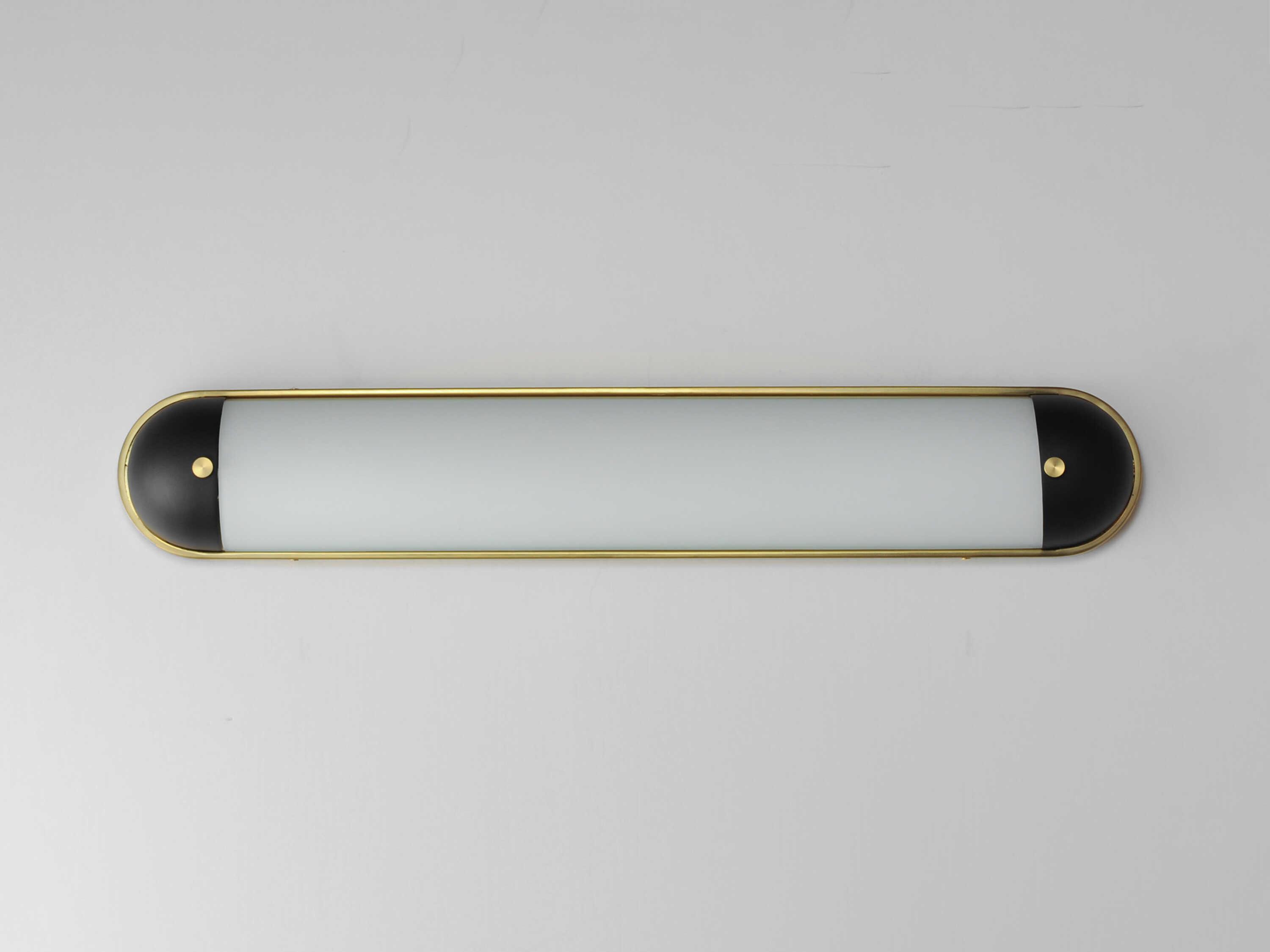 Maxim Lighting Capsule 1-Light Black Natural Aged Brass Vanity Light