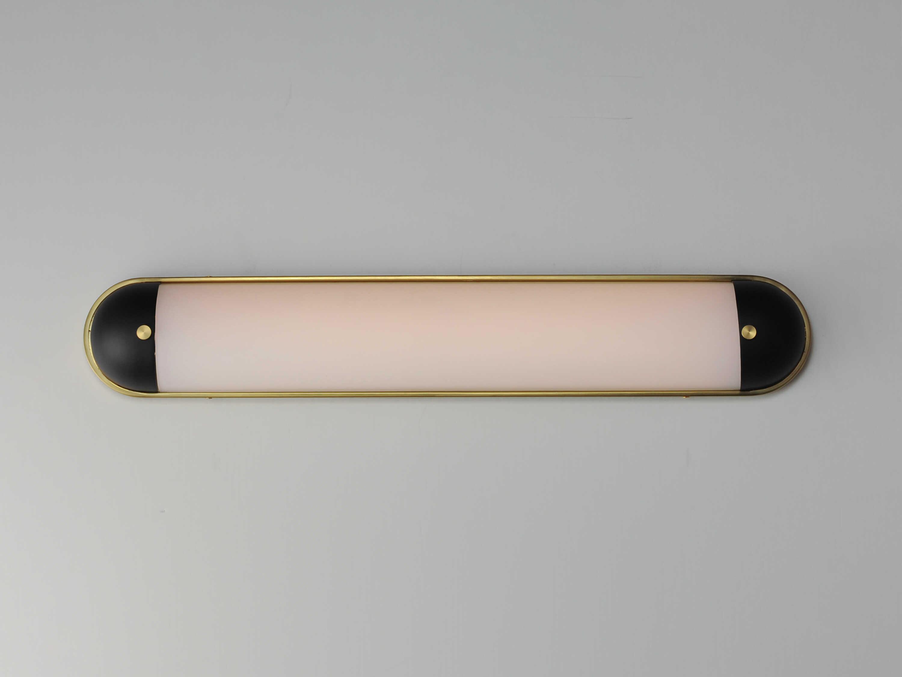 Maxim Lighting Capsule 1-Light Black Natural Aged Brass Vanity Light