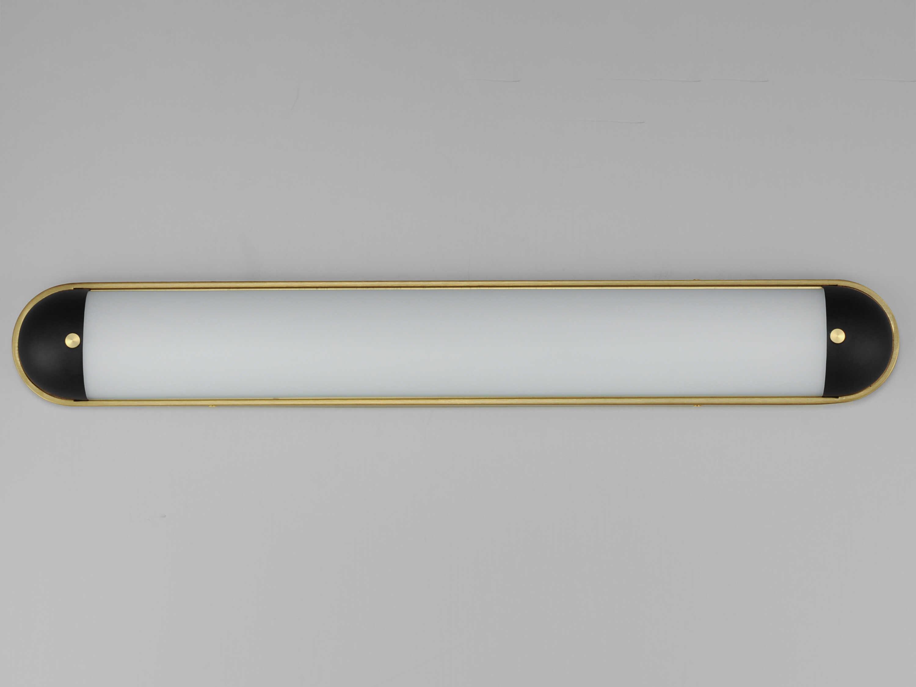 Maxim Lighting Capsule 1-Light Black Natural Aged Brass Vanity Light