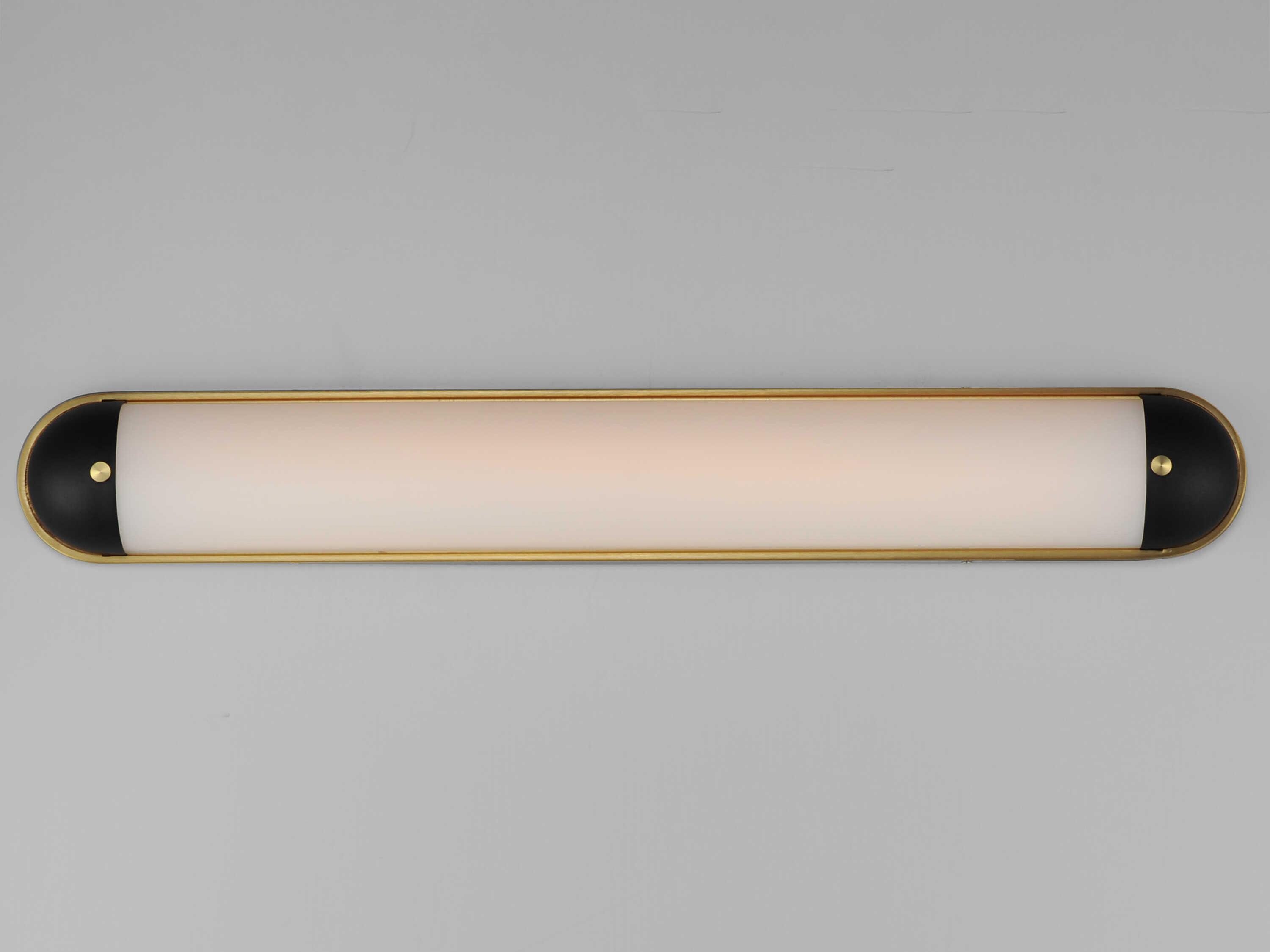 Maxim Lighting Capsule 1-Light Black Natural Aged Brass Vanity Light