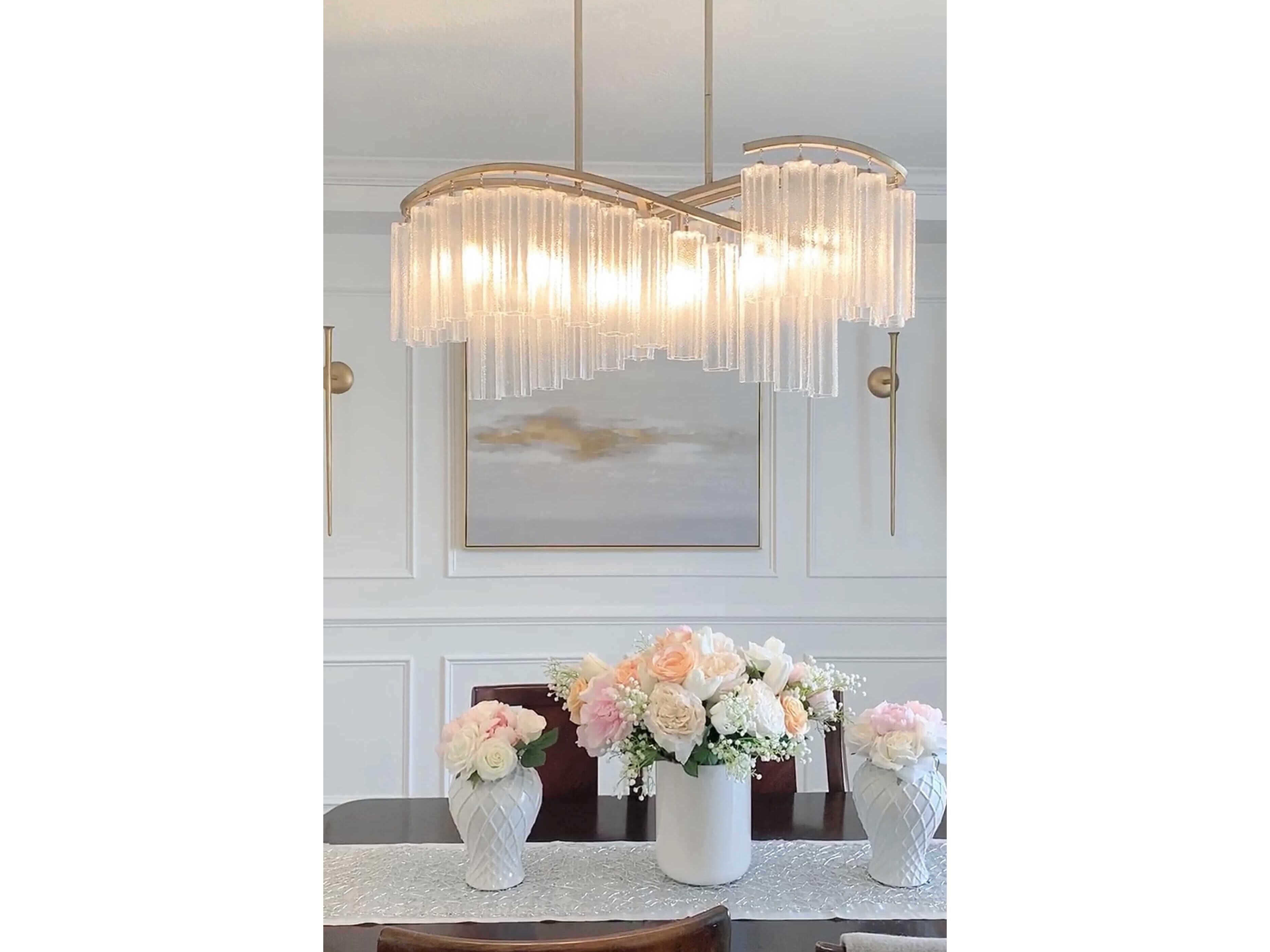 Maxim Lighting Victoria 6-Light Golden Silver Glass Island Pendant