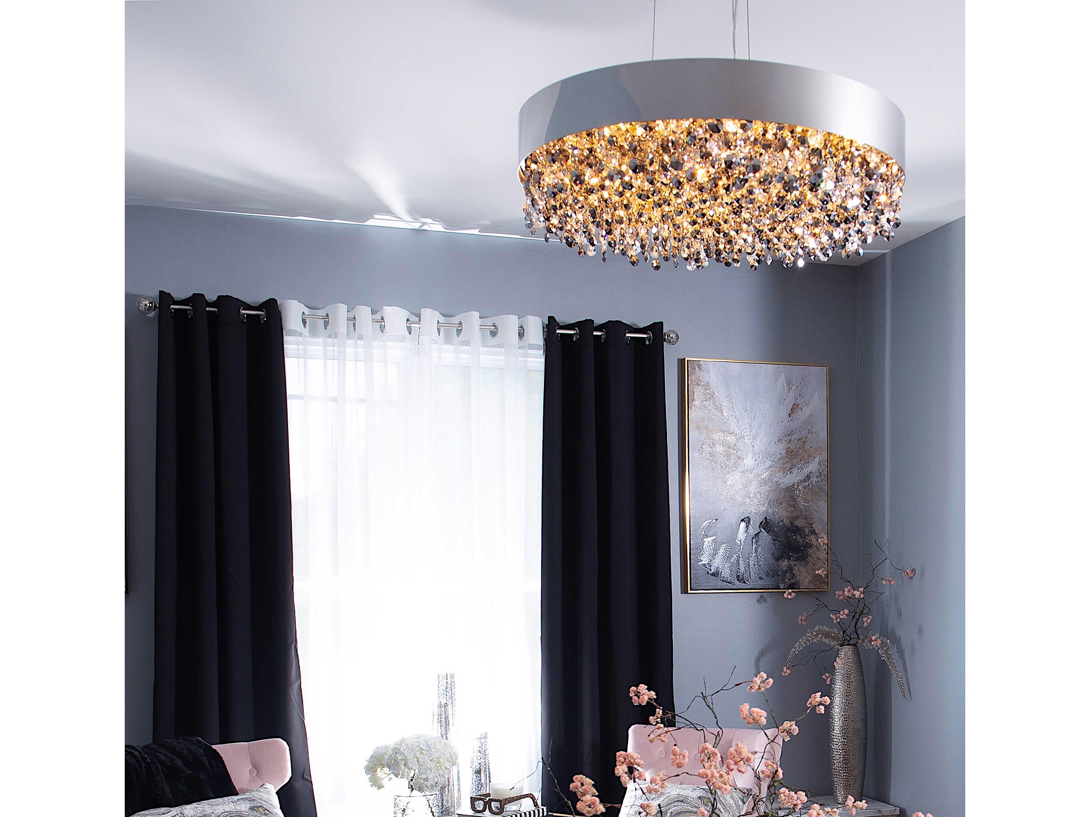 Maxim Lighting Mystic 16-Light-Light6 Polished Chrome Crystal LED Drum Pendant