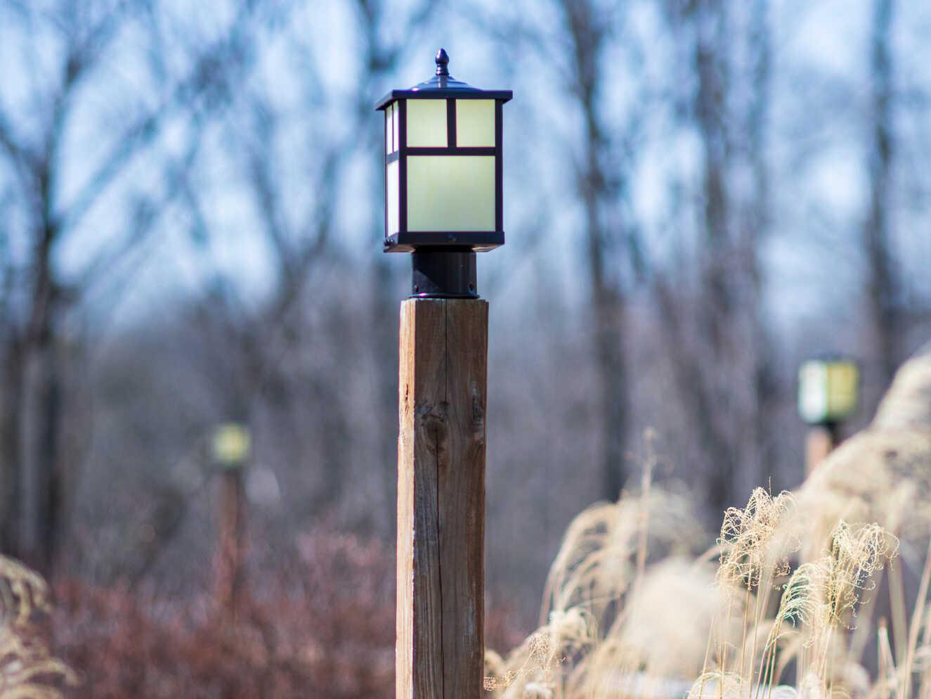 Maxim Lighting Coldwater & Honey Glass Incandescent Outdoor Post Light