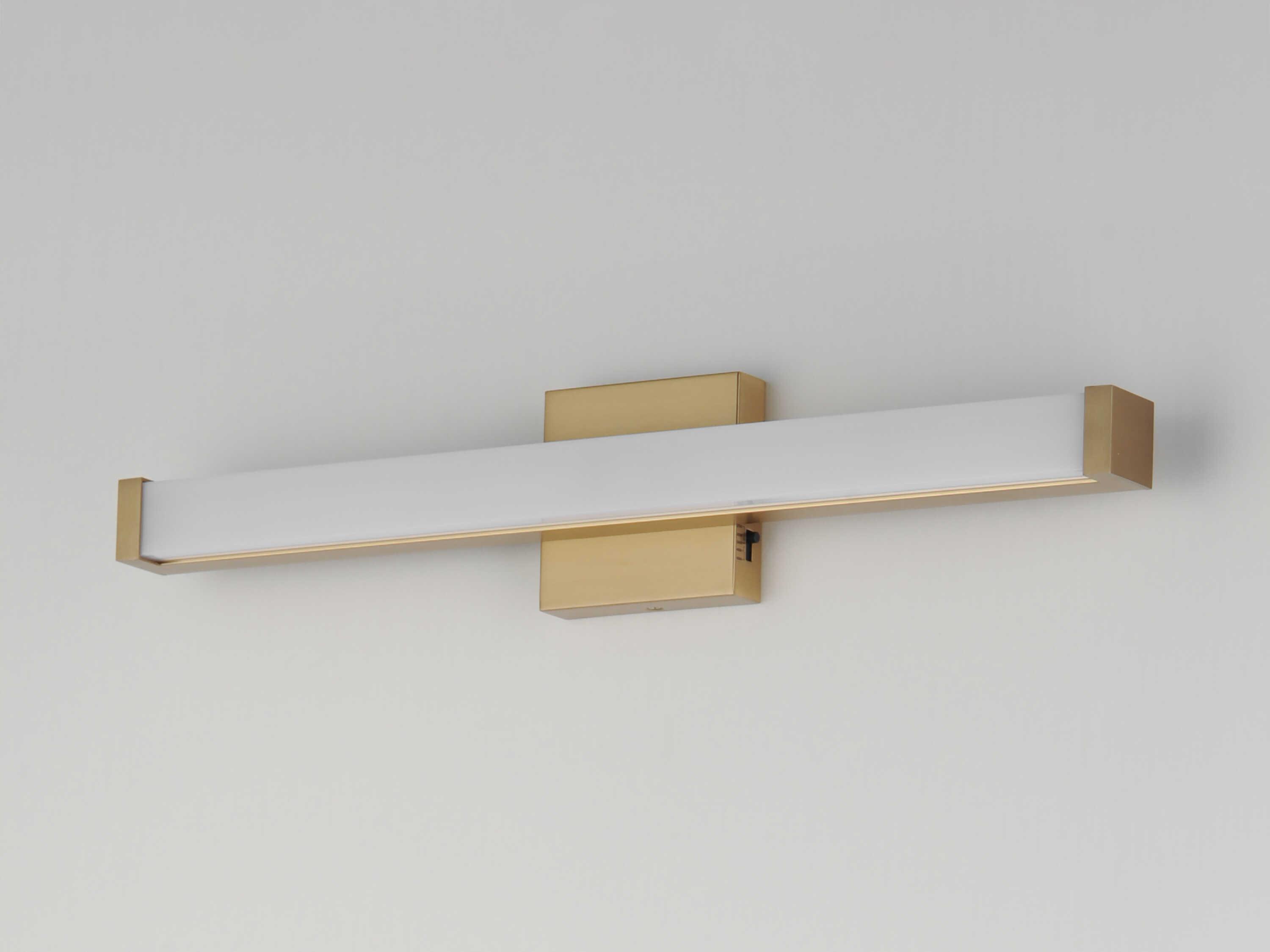 Maxim Lighting Spec 1-Light Natural Aged Brass Vanity Light