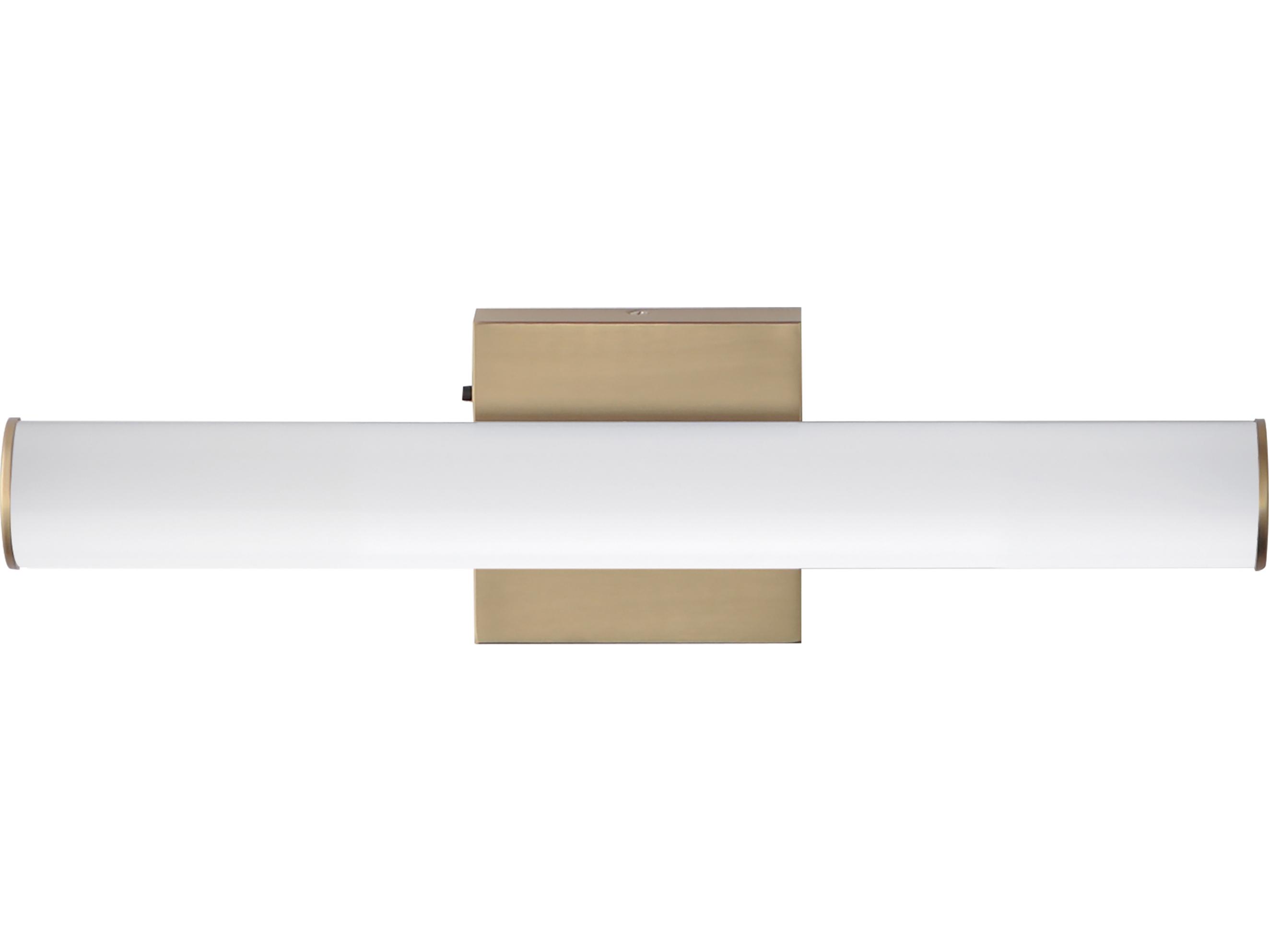 Maxim Lighting Rail 1-Light Natural Aged Brass Vanity Light