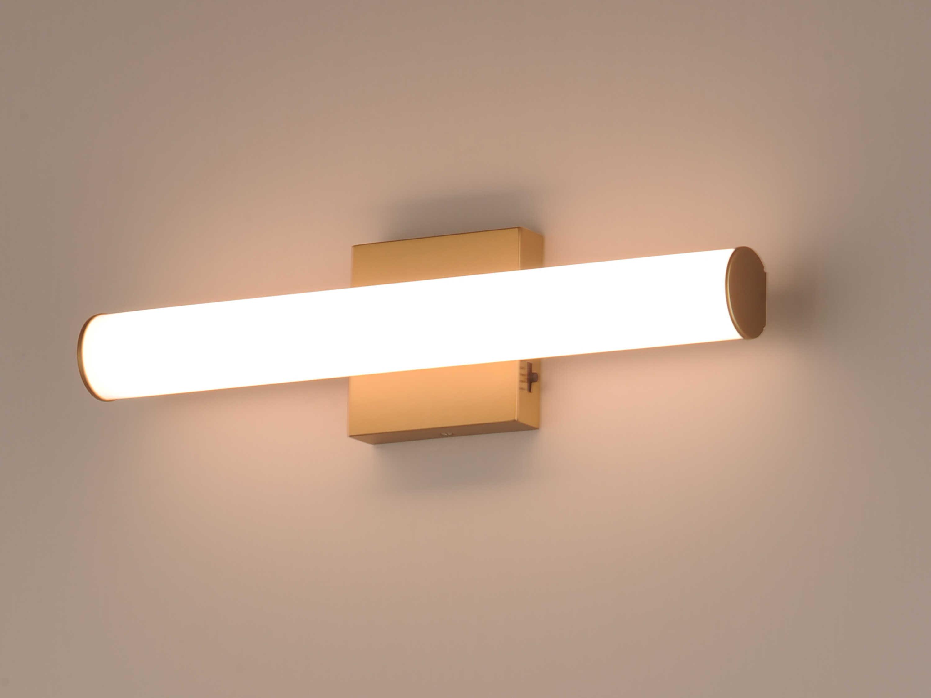 Maxim Lighting Rail 1-Light Natural Aged Brass Vanity Light