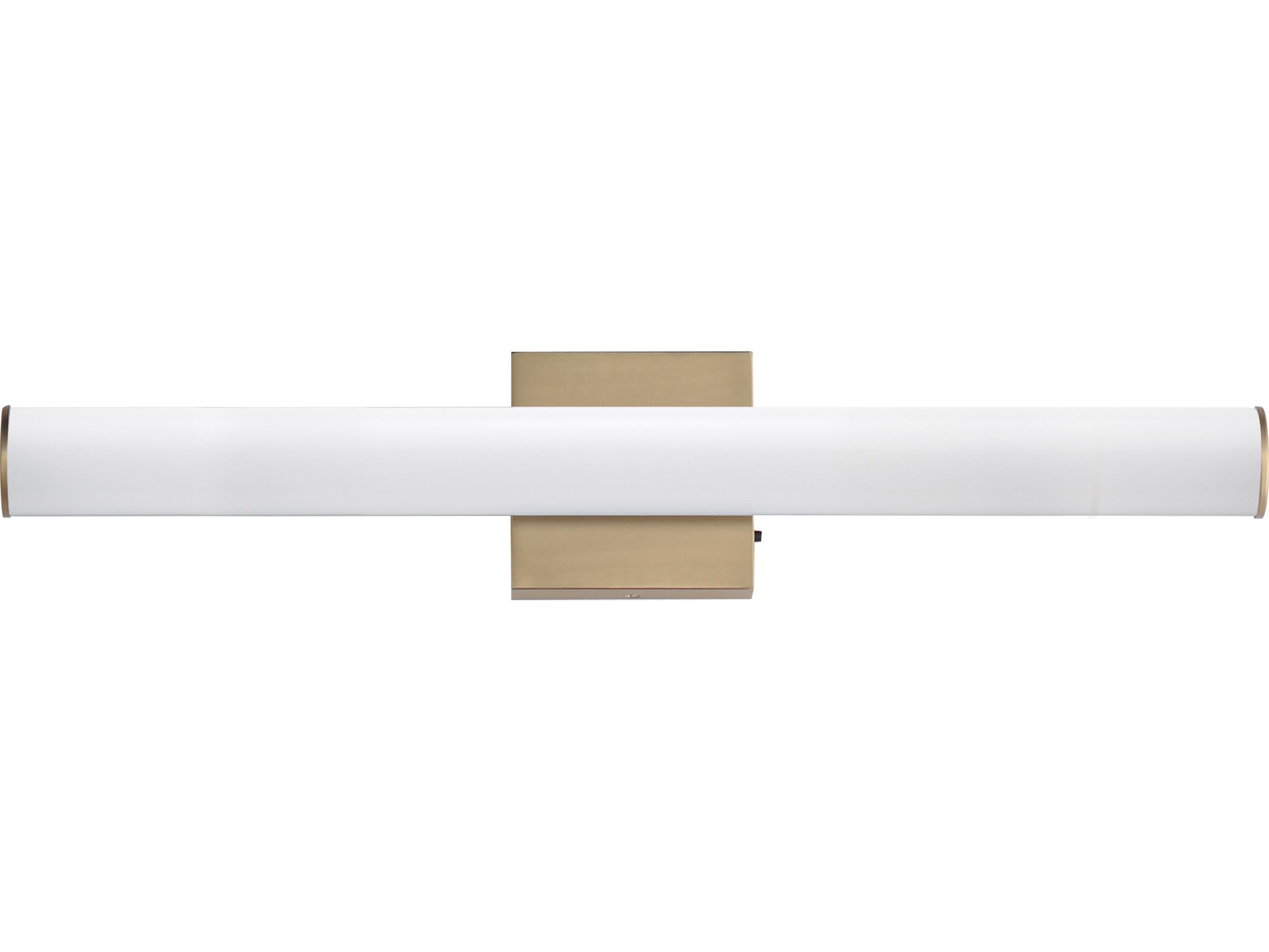 Maxim Lighting Rail 1-Light Natural Aged Brass Vanity Light