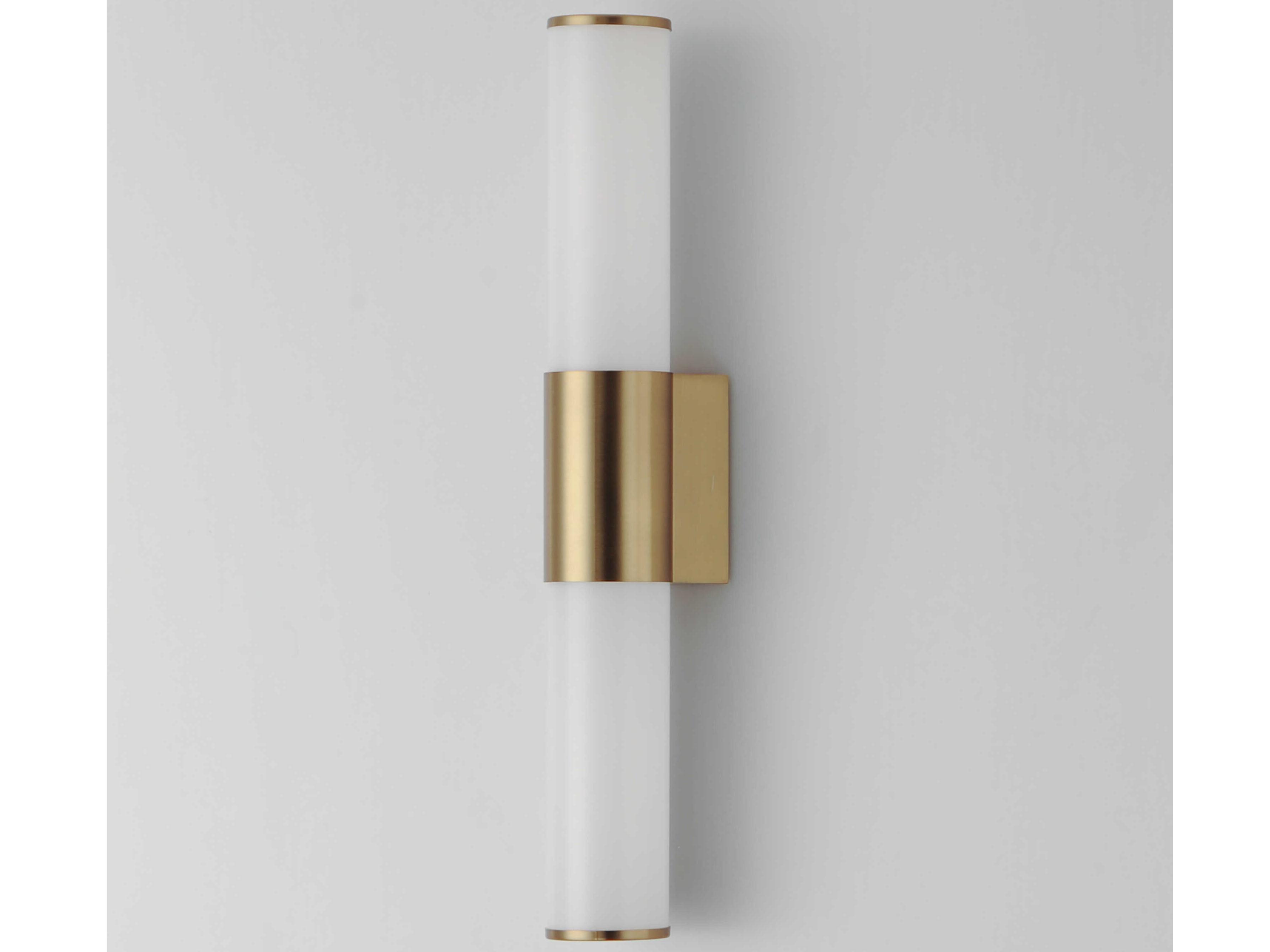 Maxim Lighting Tubo 1-Light Natural Aged Brass Gold Vanity Light