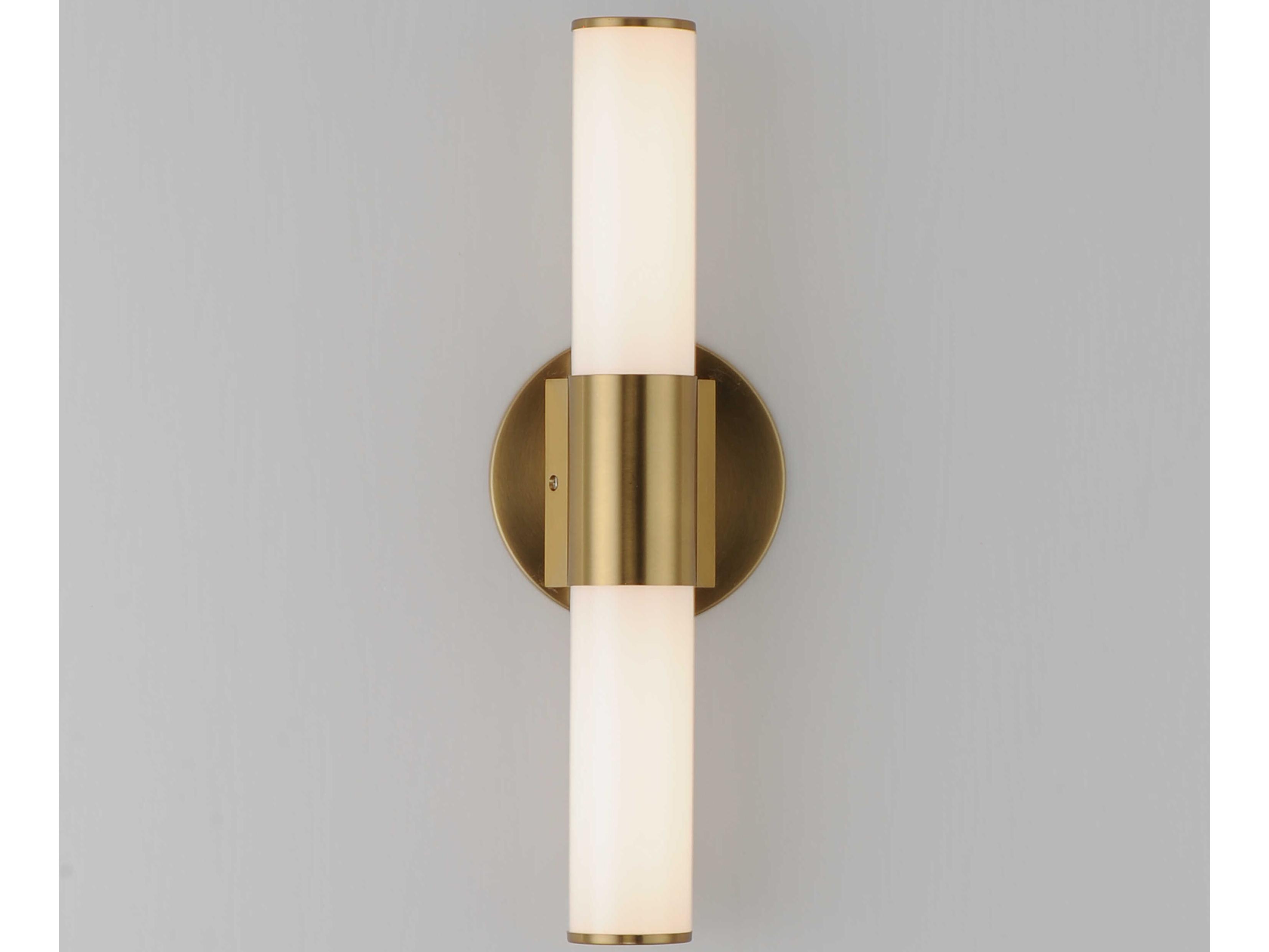 Maxim Lighting Tubo 1-Light Natural Aged Brass Gold Vanity Light