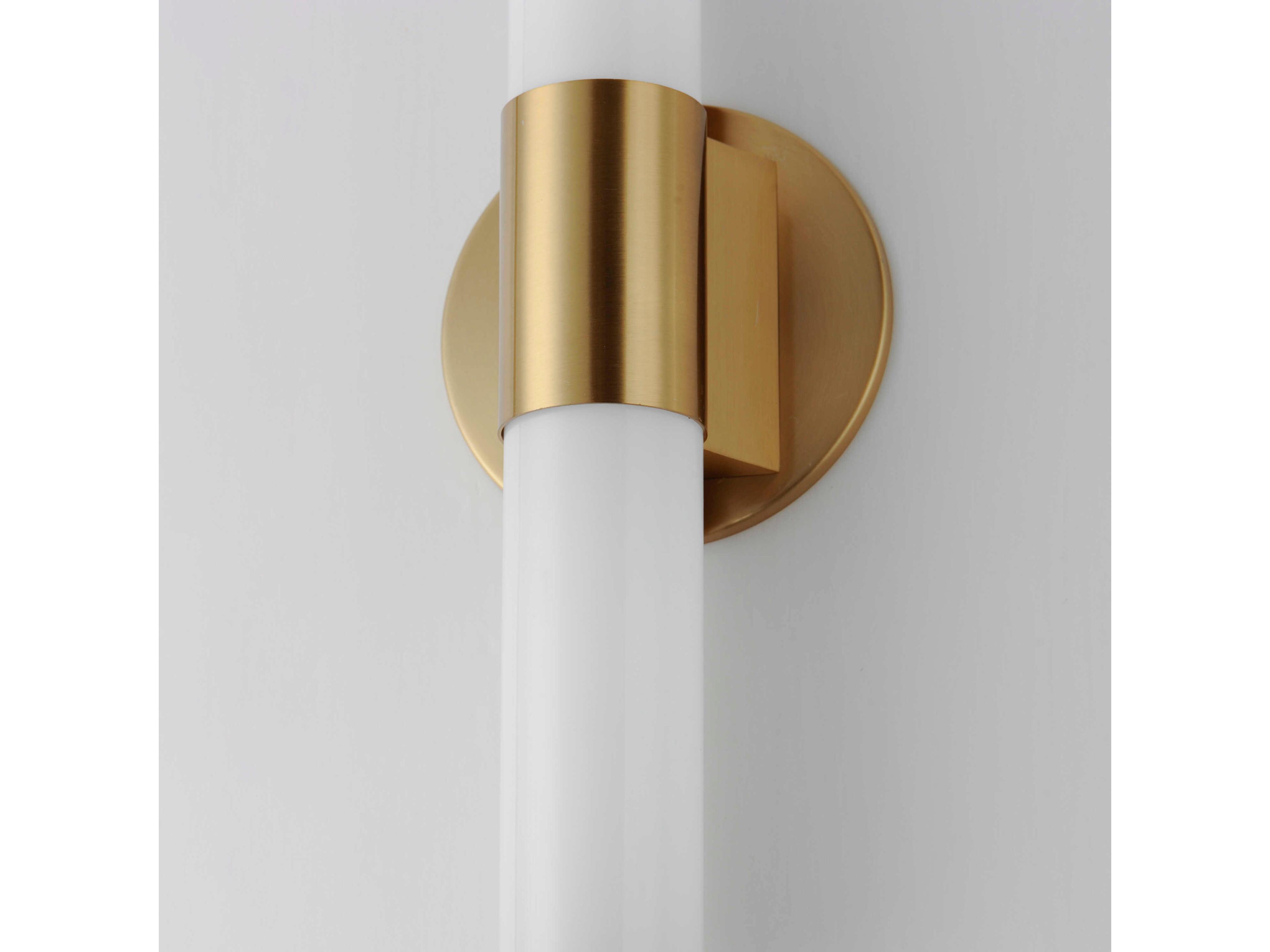 Maxim Lighting Tubo 1-Light Natural Aged Brass Gold Vanity Light