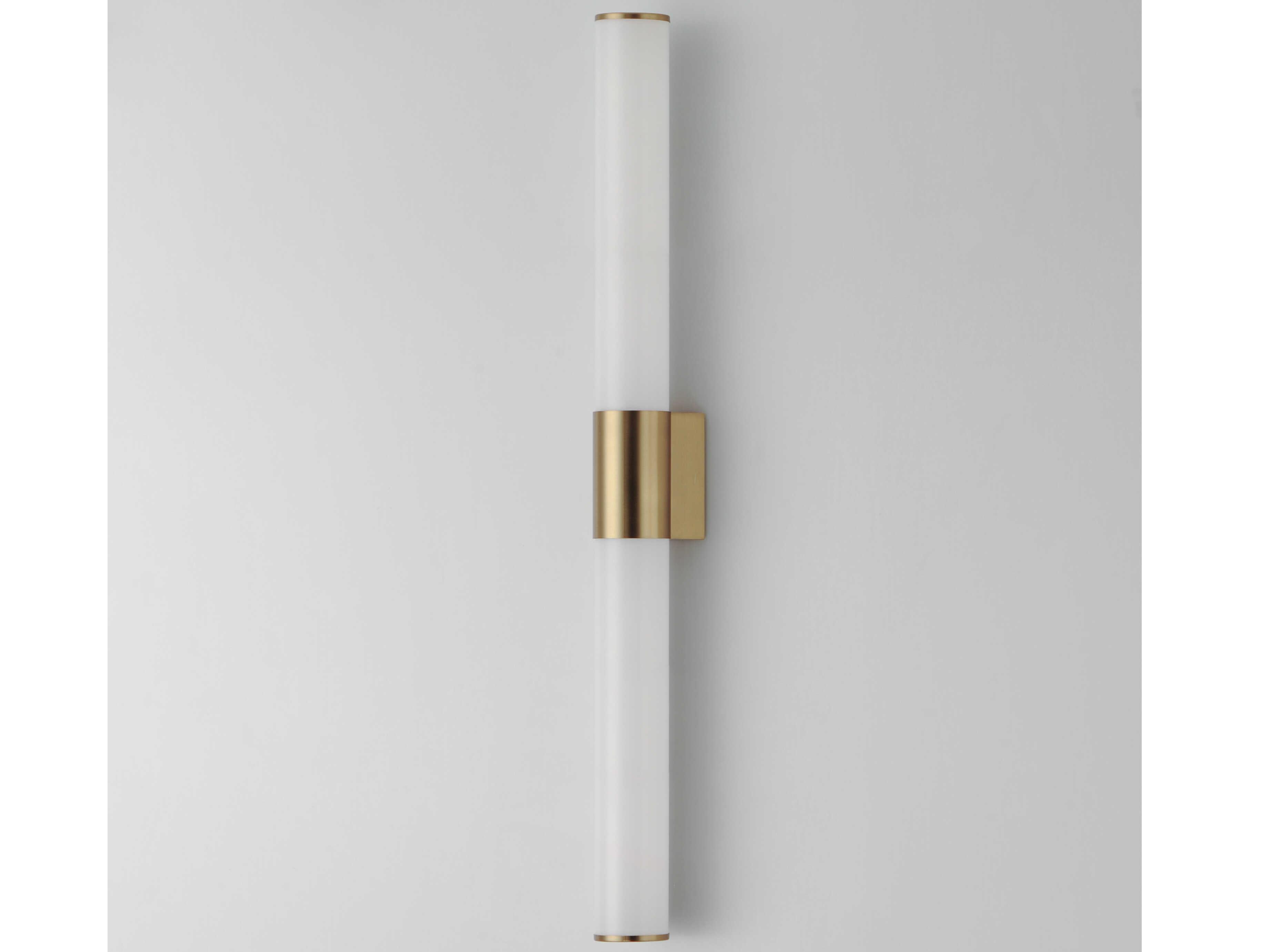 Maxim Lighting Tubo 1-Light Natural Aged Brass Gold Vanity Light