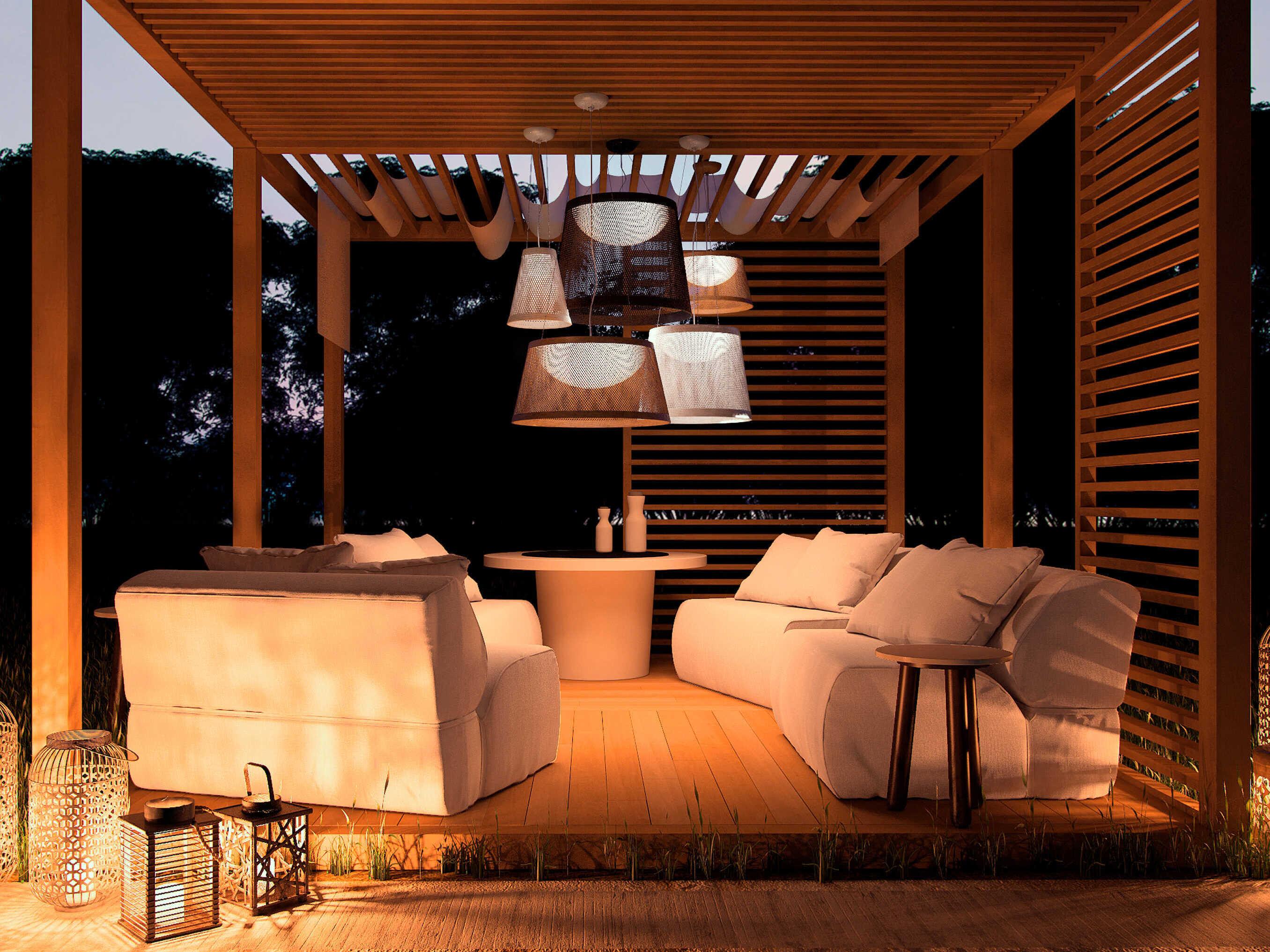 Maxim Lighting Bahama 1-Light Natural Brown LED Empire Pendant