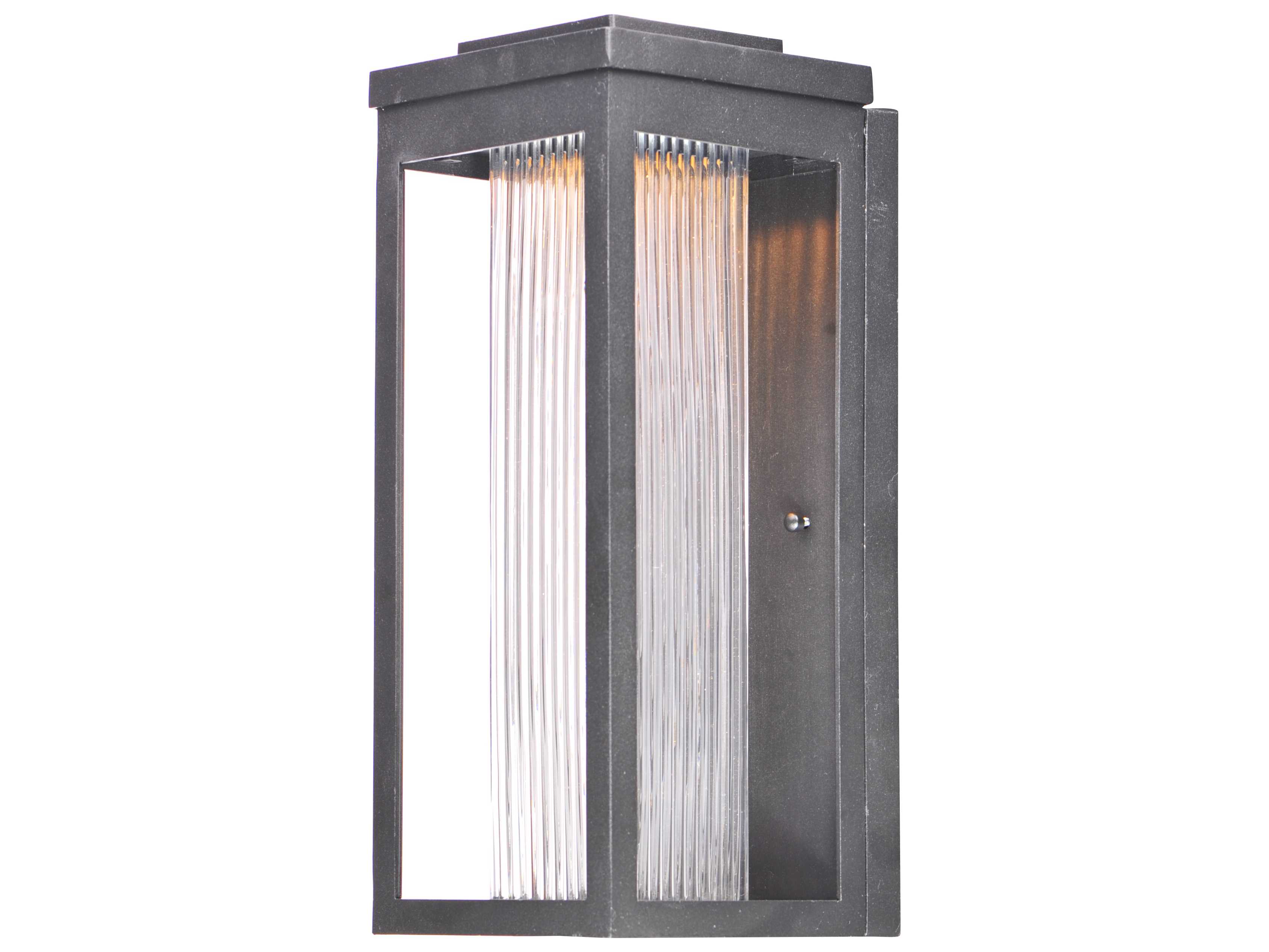 Maxim Lighting Salon with Clear Ribbed Glass LED Outdoor Wall Light