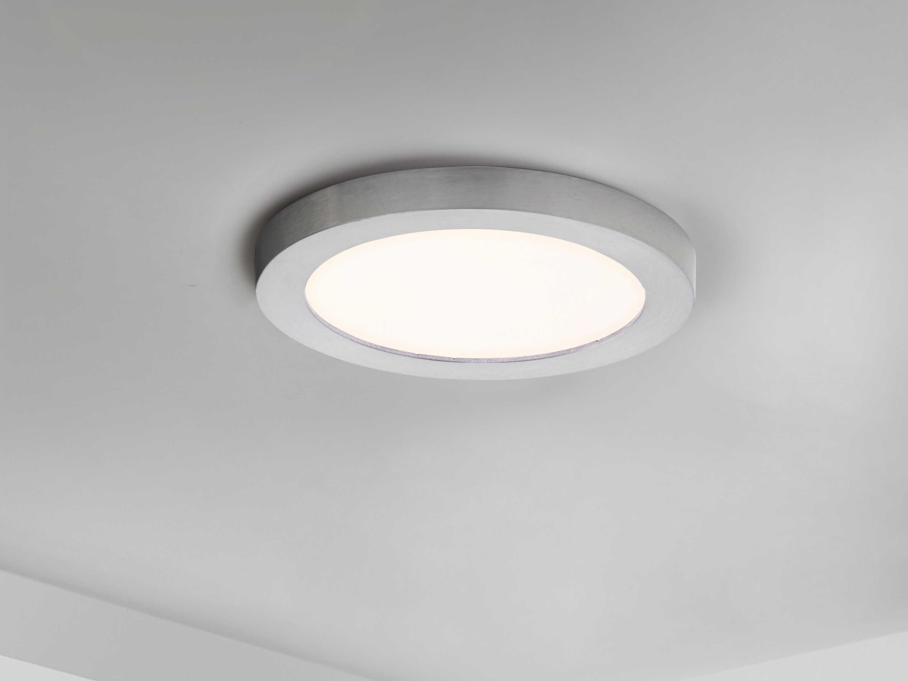 Maxim Lighting Chip 1-Light Satin Nickel Round Flush Mount