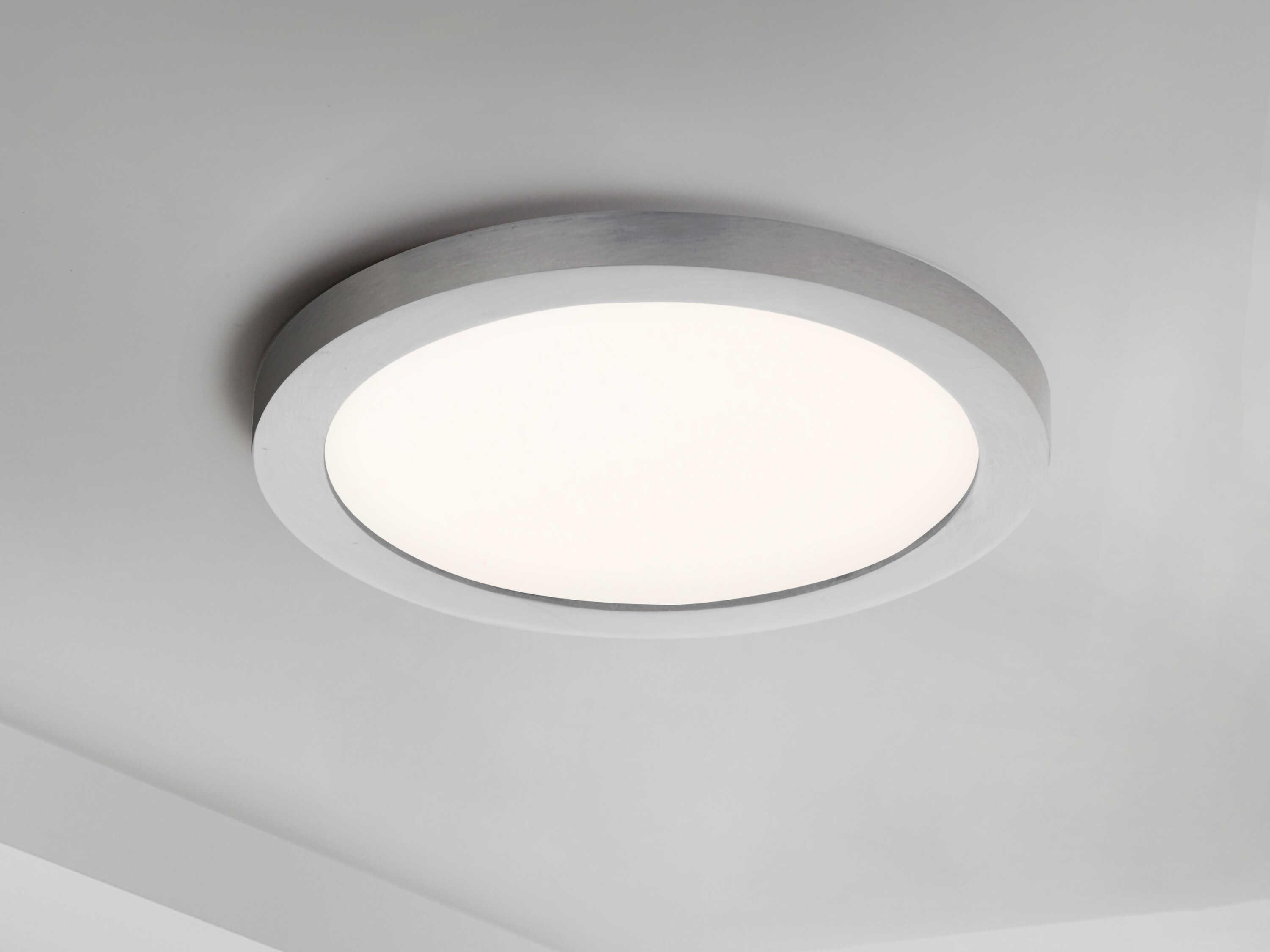 Maxim Lighting Chip 1-Light Satin Nickel Round Flush Mount