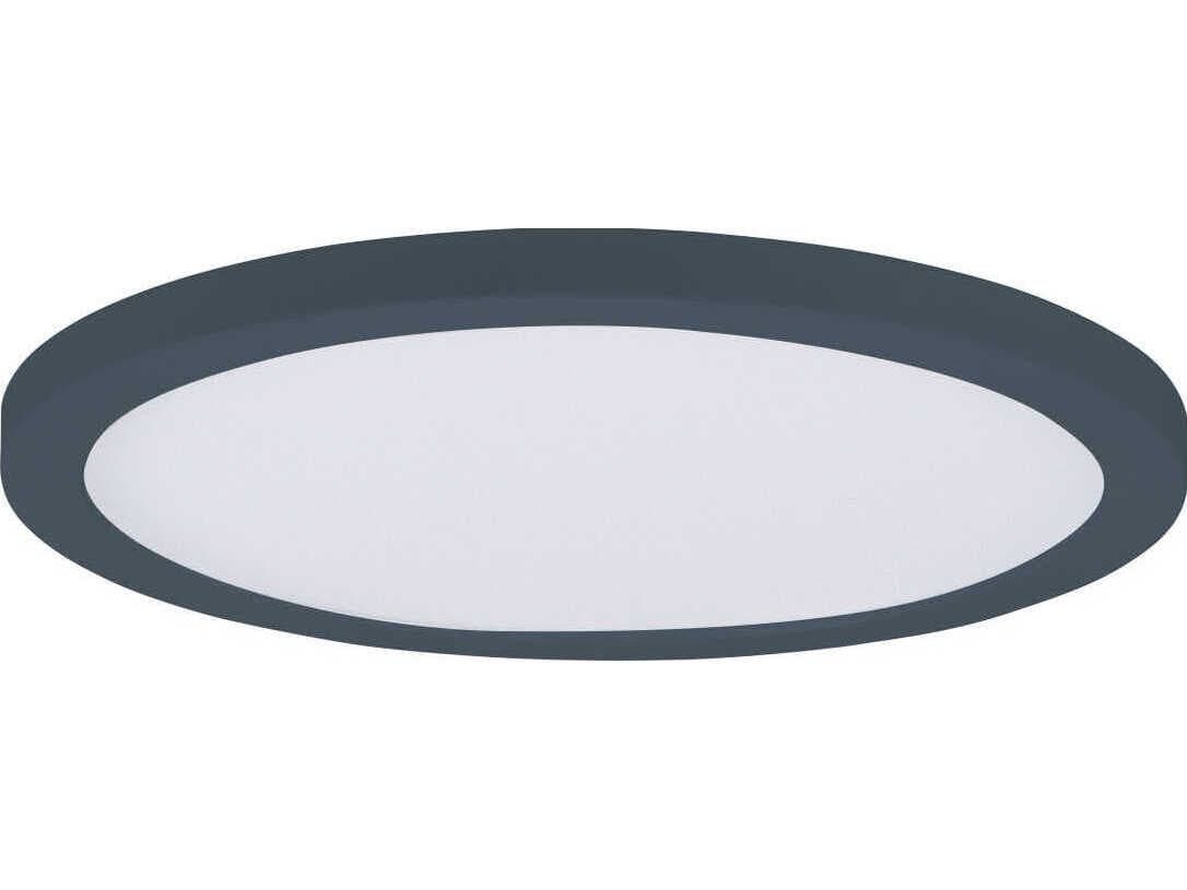 Maxim Lighting Chip 1-Light Black Round Flush Mount