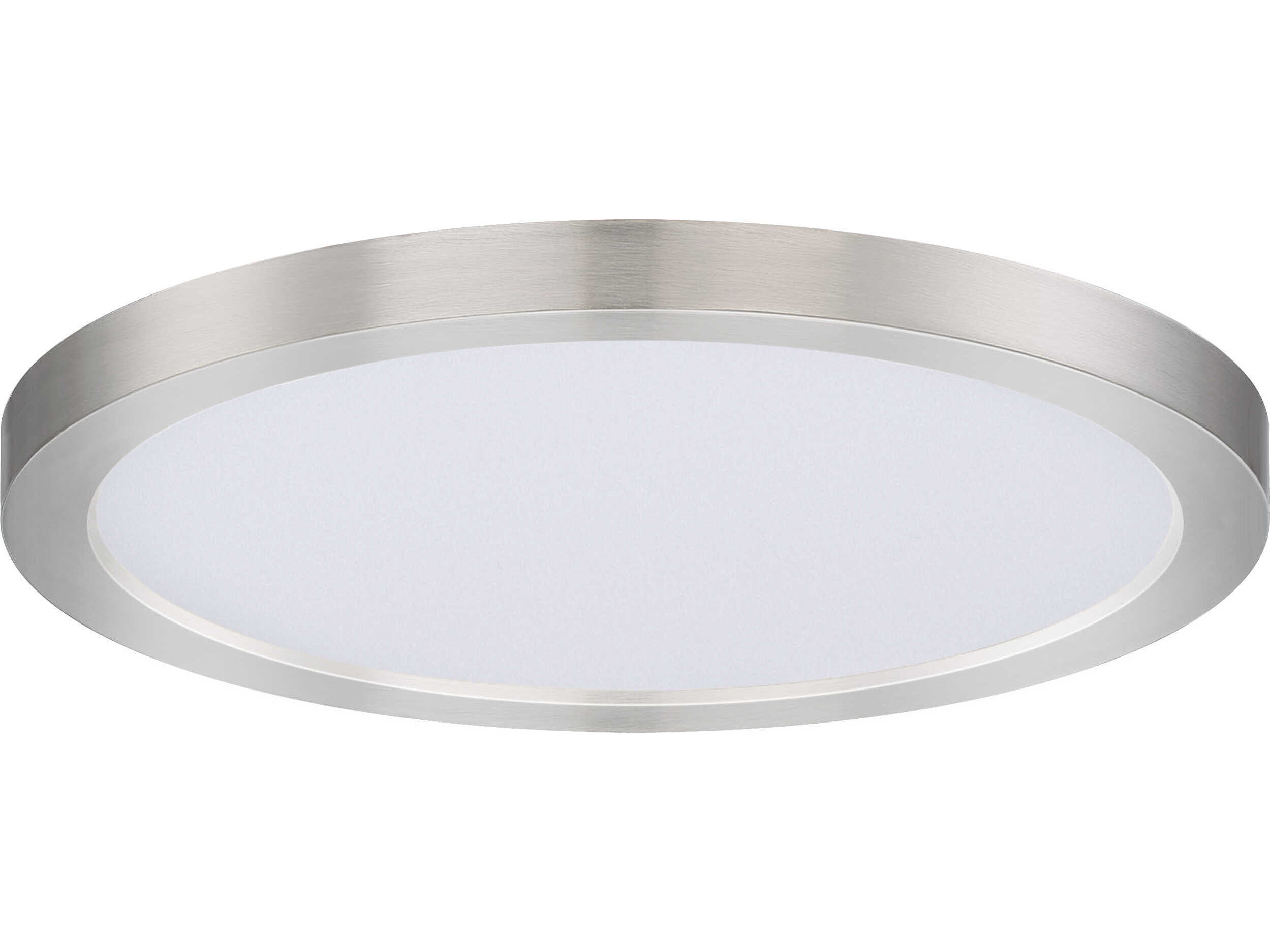 Maxim Lighting Chip 1-Light Satin Nickel Round Flush Mount
