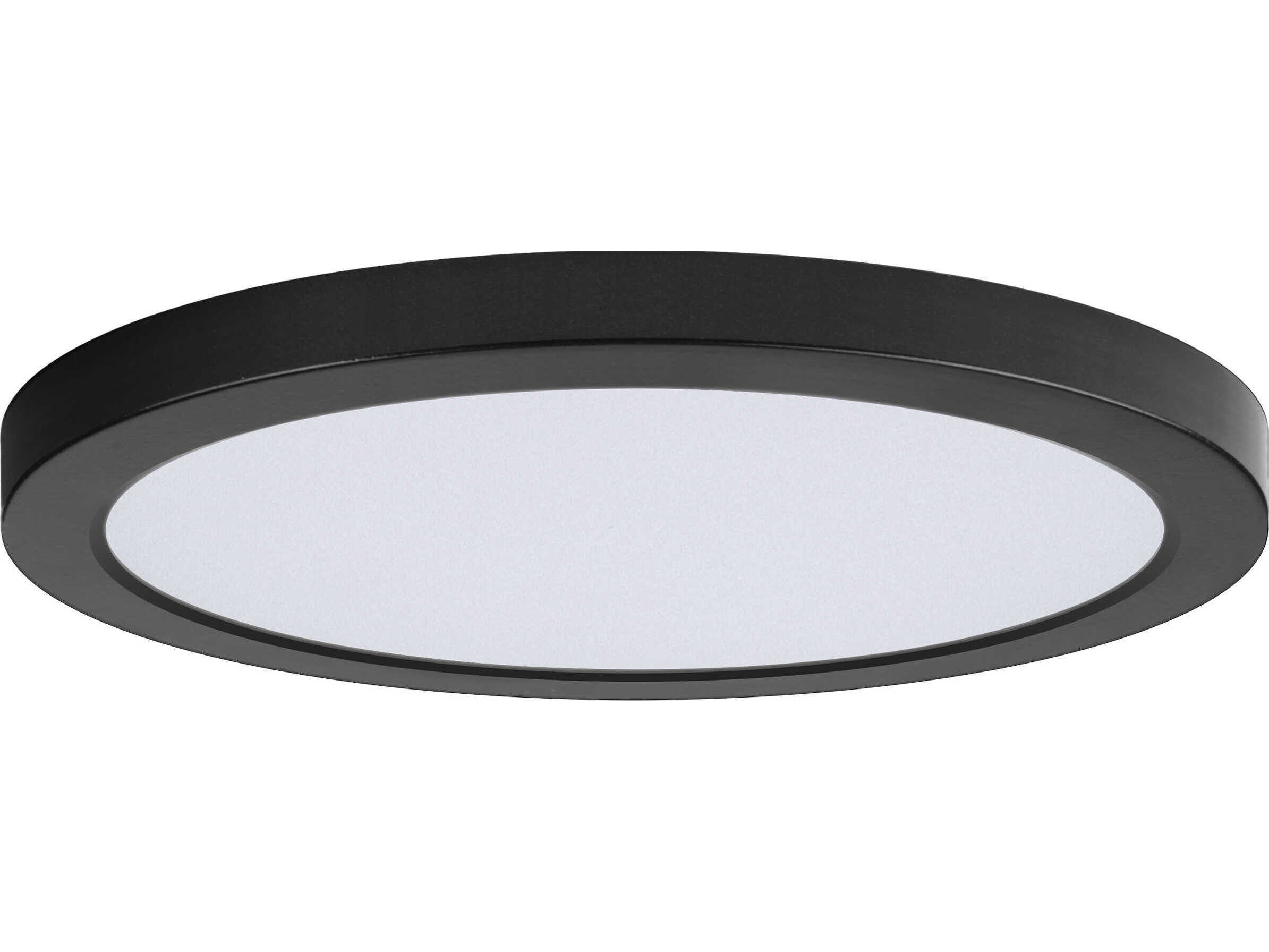 Maxim Lighting Chip 1-Light Black Round Flush Mount