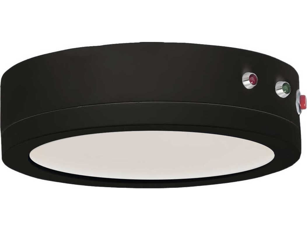 Maxim Lighting Wafer 1-Light Black Round Flush Mount