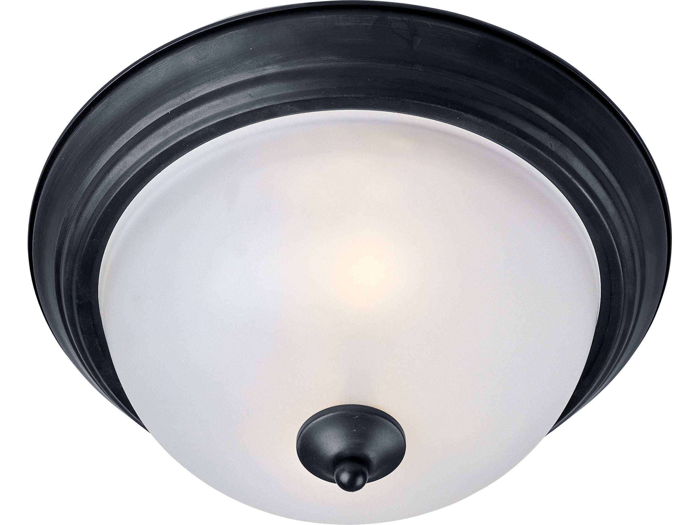 Maxim Lighting Essentials 2-light Black Bowl Flush Mount