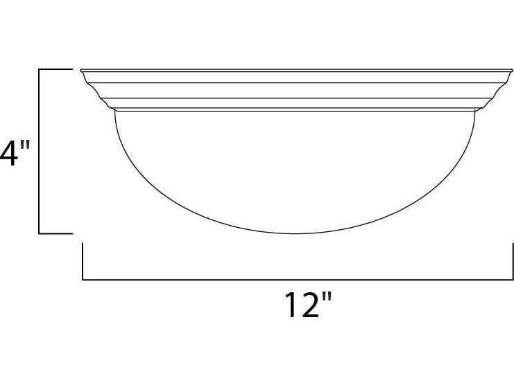 Maxim Lighting Essentials 1-Light Oil Rubbed Bronze Glass Bowl Flush Mount