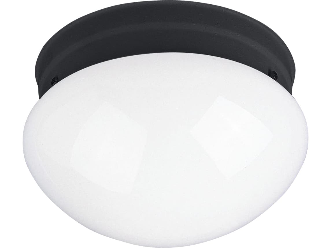 Maxim Lighting Essentials 1-light Black Bowl Flush Mount