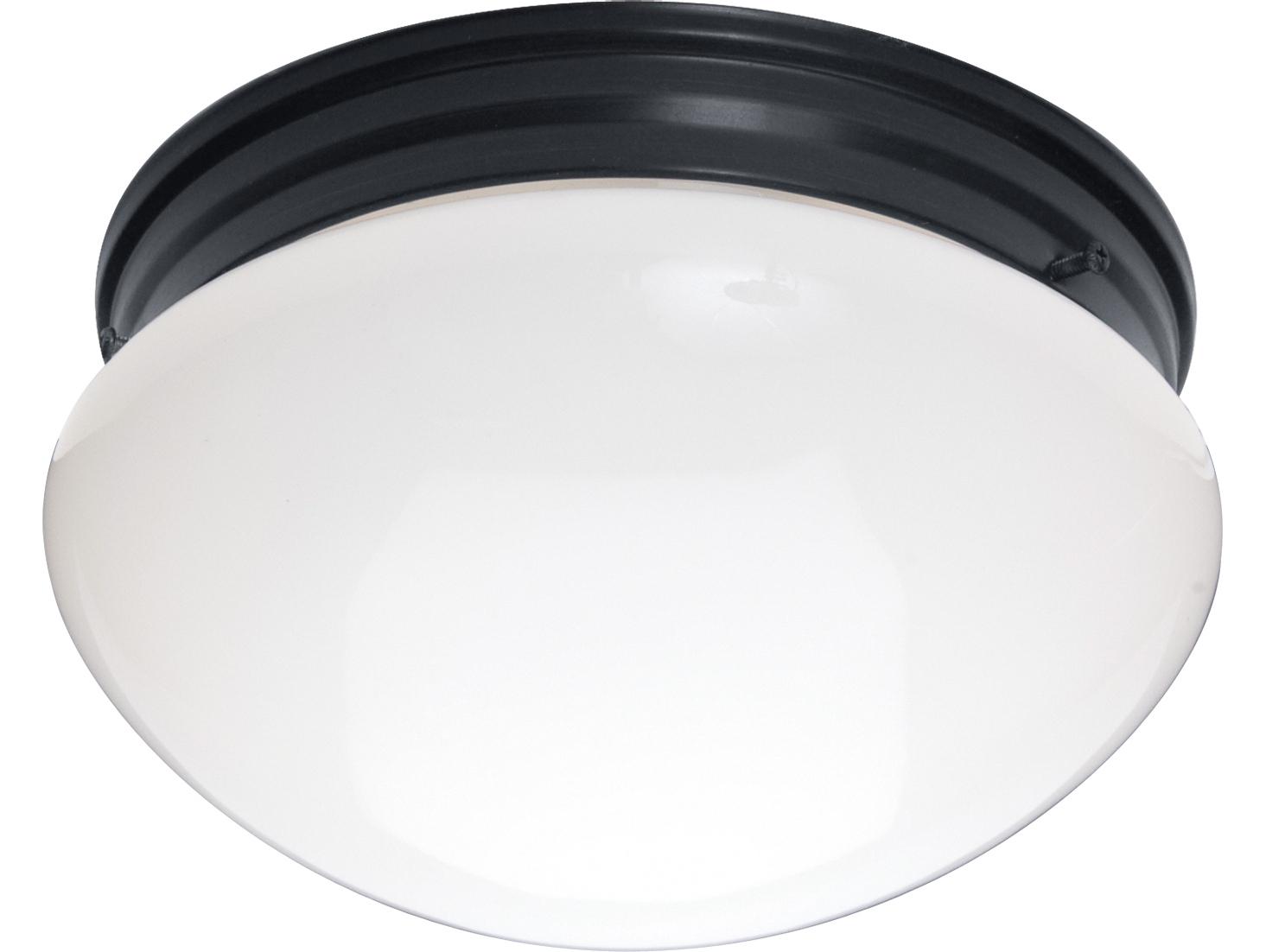 Maxim Lighting Essentials 2-light Black Bowl Flush Mount
