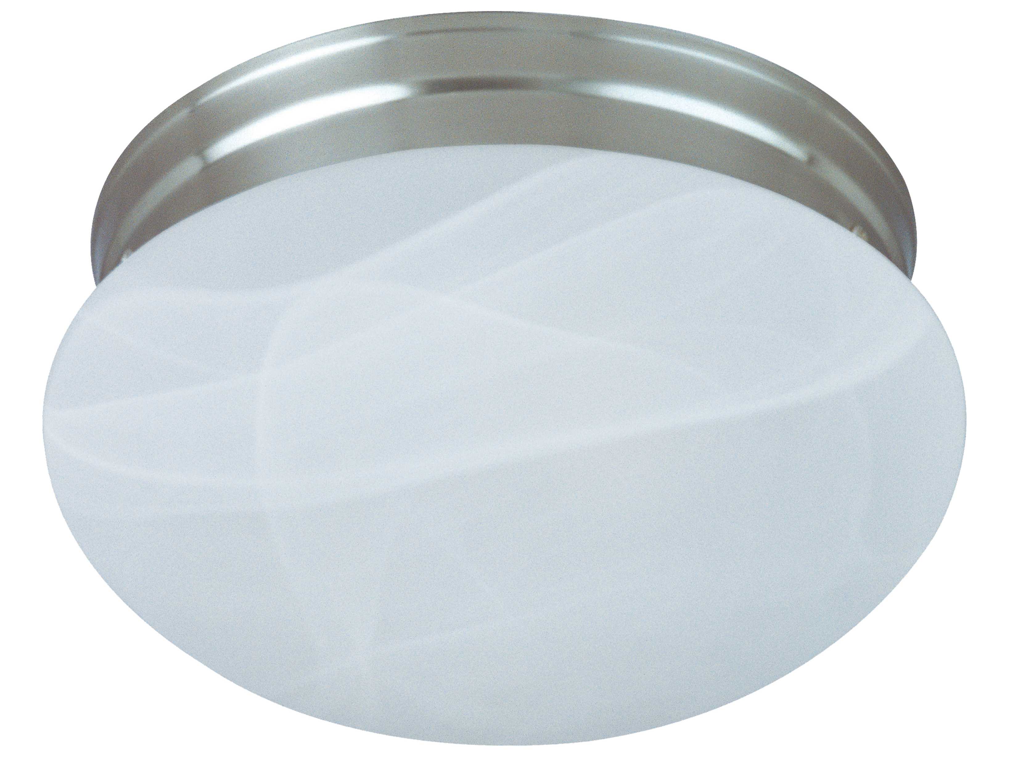 Maxim Lighting Essentials 1-Light Satin Nickel Glass Bowl Flush Mount