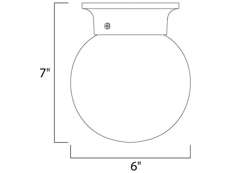 Maxim Lighting Essentials 1-Light White Glass Globe Flush Mount