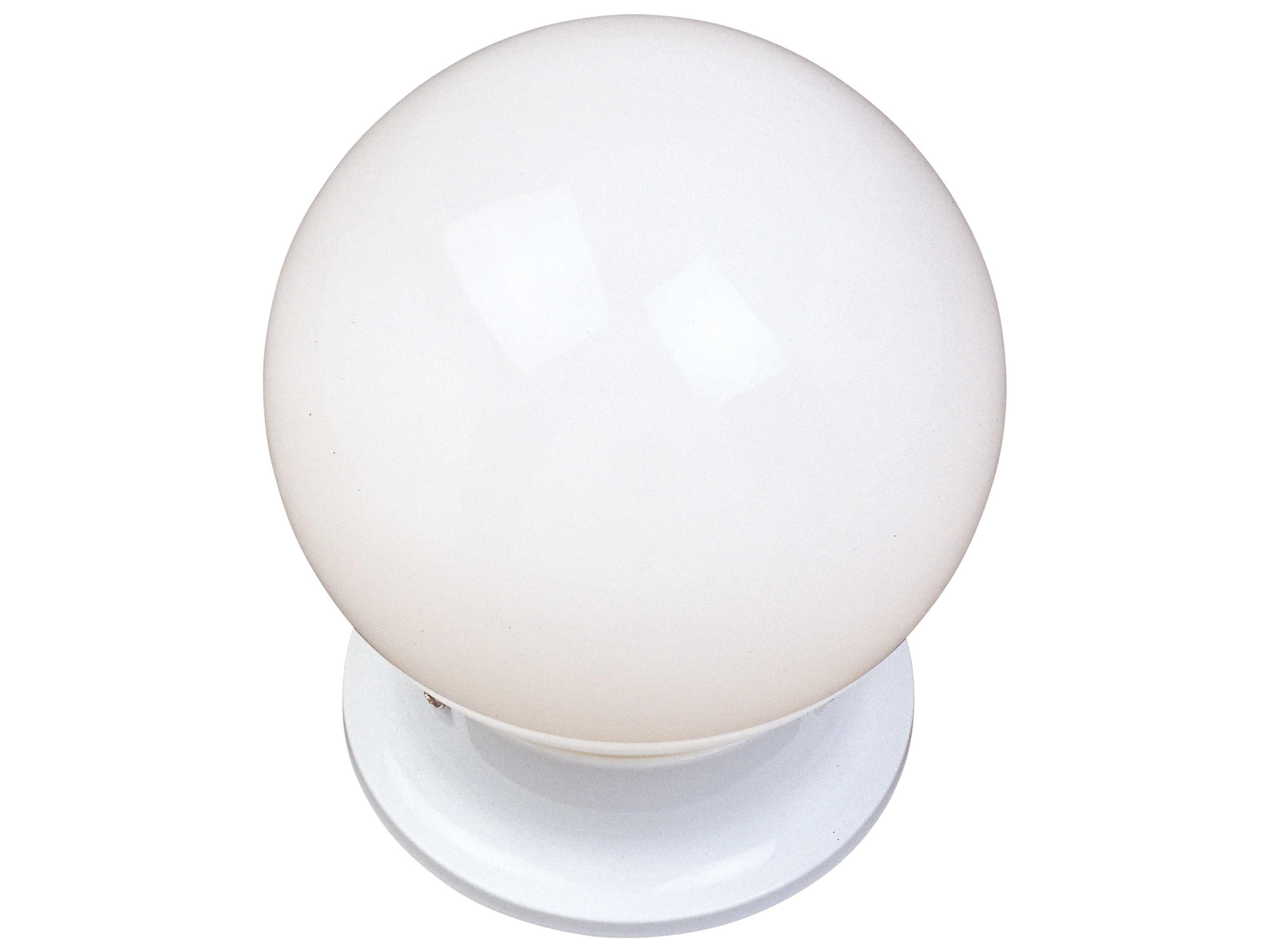 Maxim Lighting Essentials 1-Light White Glass Globe Flush Mount