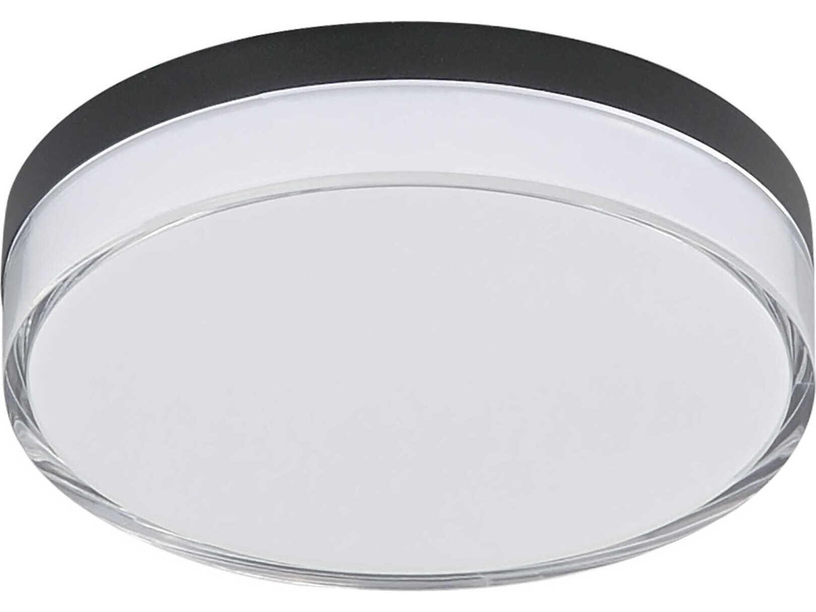 Maxim Lighting Edge 1-Light Black Round Flush Mount