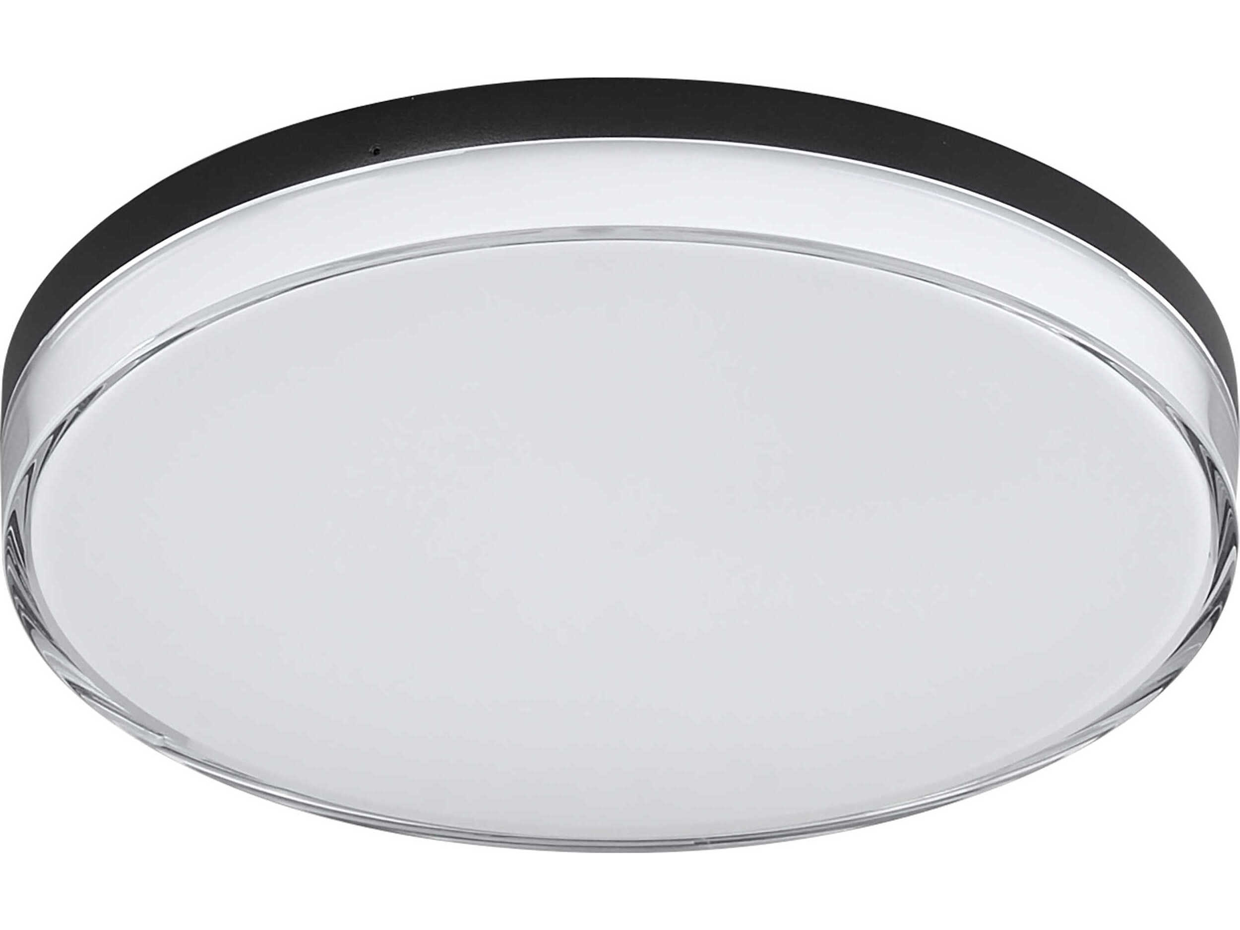 Maxim Lighting Edge 1-Light Black Round Flush Mount