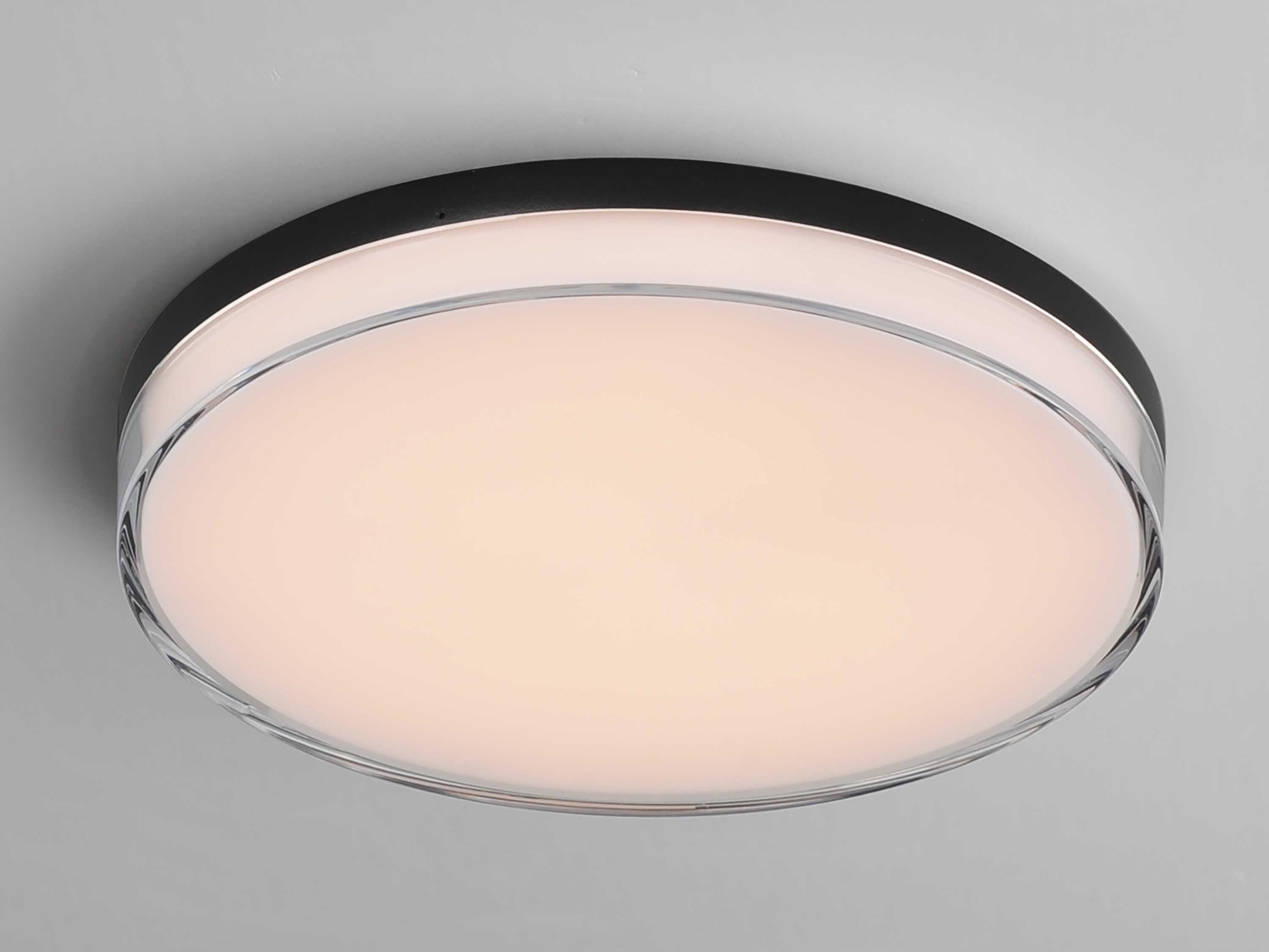 Maxim Lighting Edge 1-Light Black Round Flush Mount