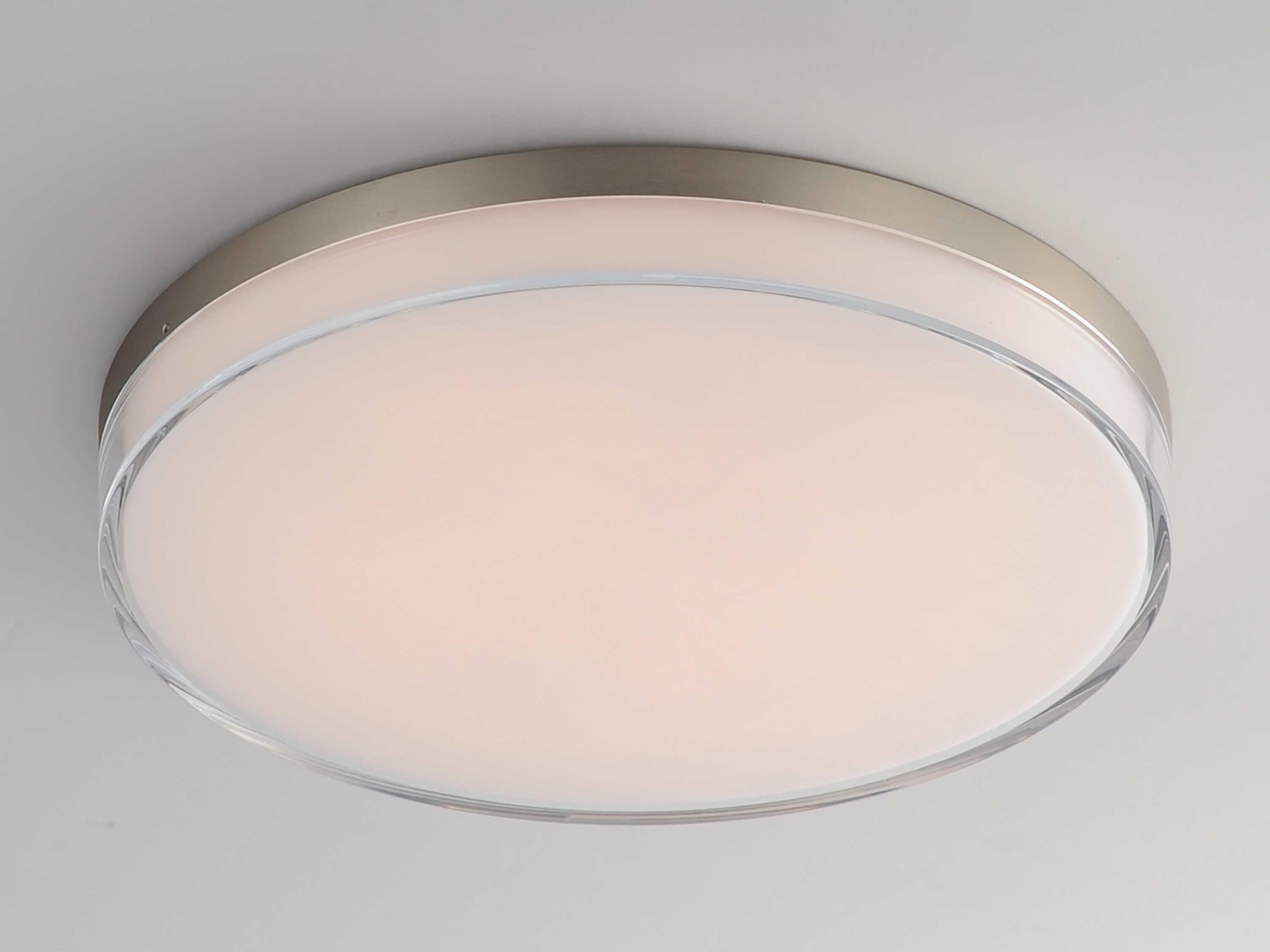 Maxim Lighting Edge 1-Light Satin Nickel Round Flush Mount