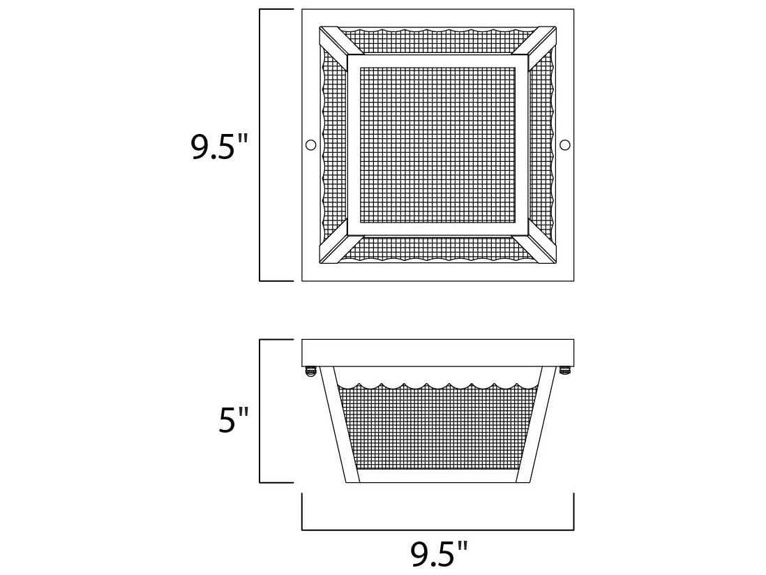 Maxim Lighting Essentials-620x Black & Frosted Glass 2 - Light Outdoor Ceiling Light